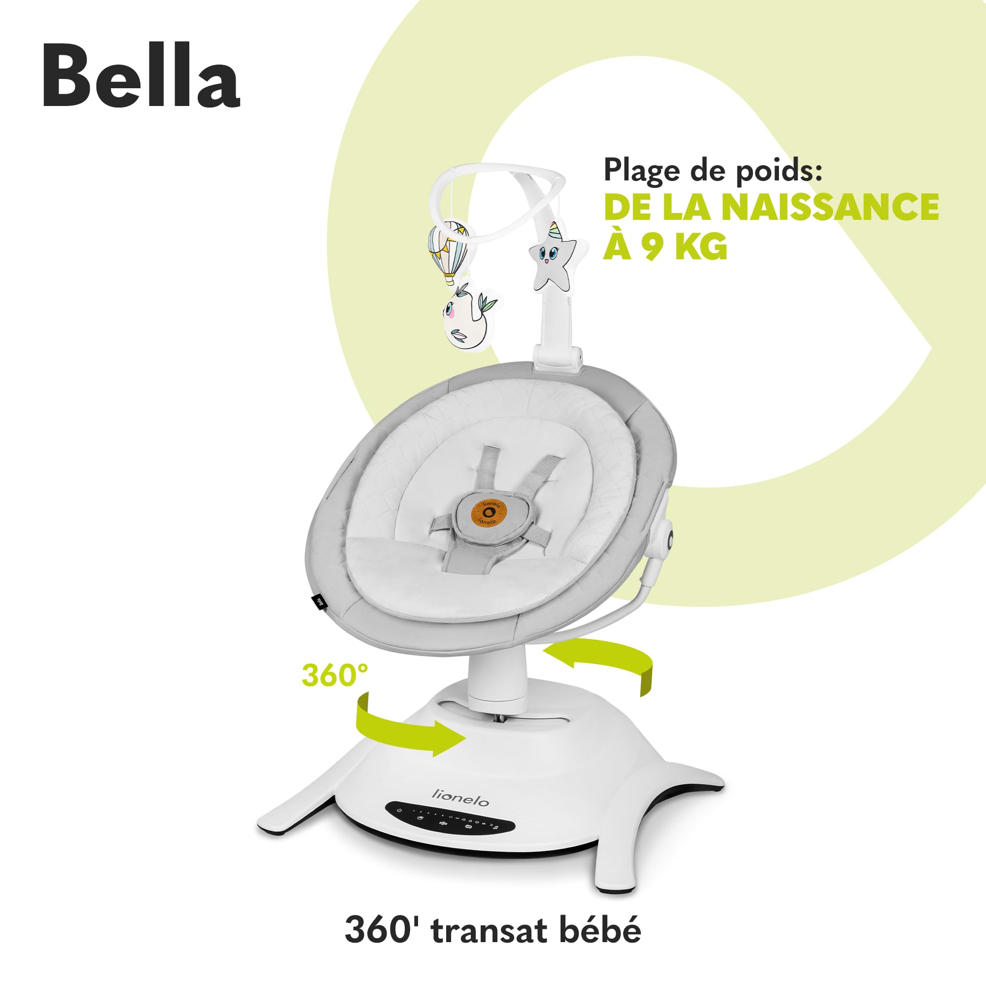 lionelo-bella-balancelle-lectrique-360-9-kg image 2