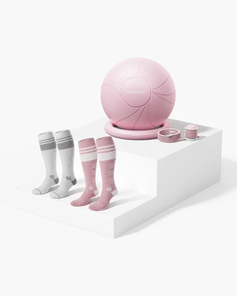 momcozy-m-series-ballon-grossesse-rose-chaussettes-compression-xl image 1