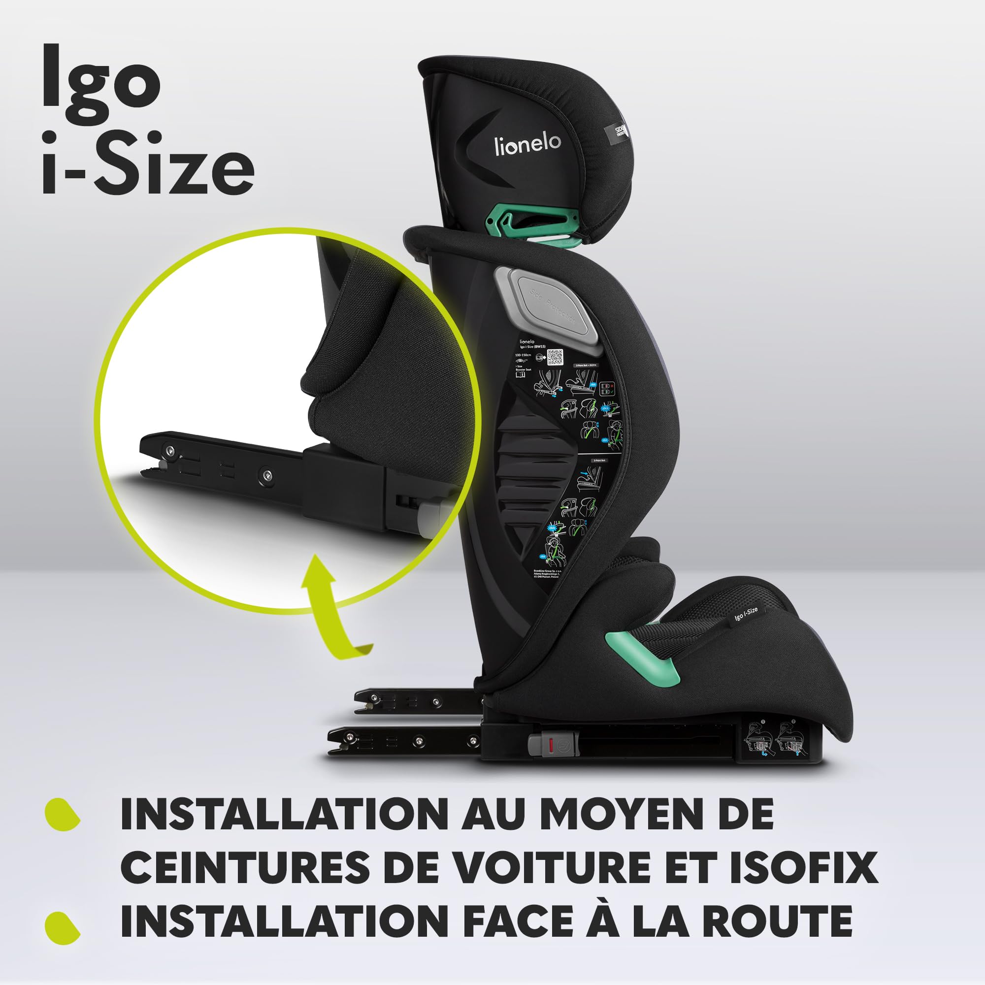 lionelo-igo-i-size-si-ge-auto-noir-100-150-cm-isofix image 5
