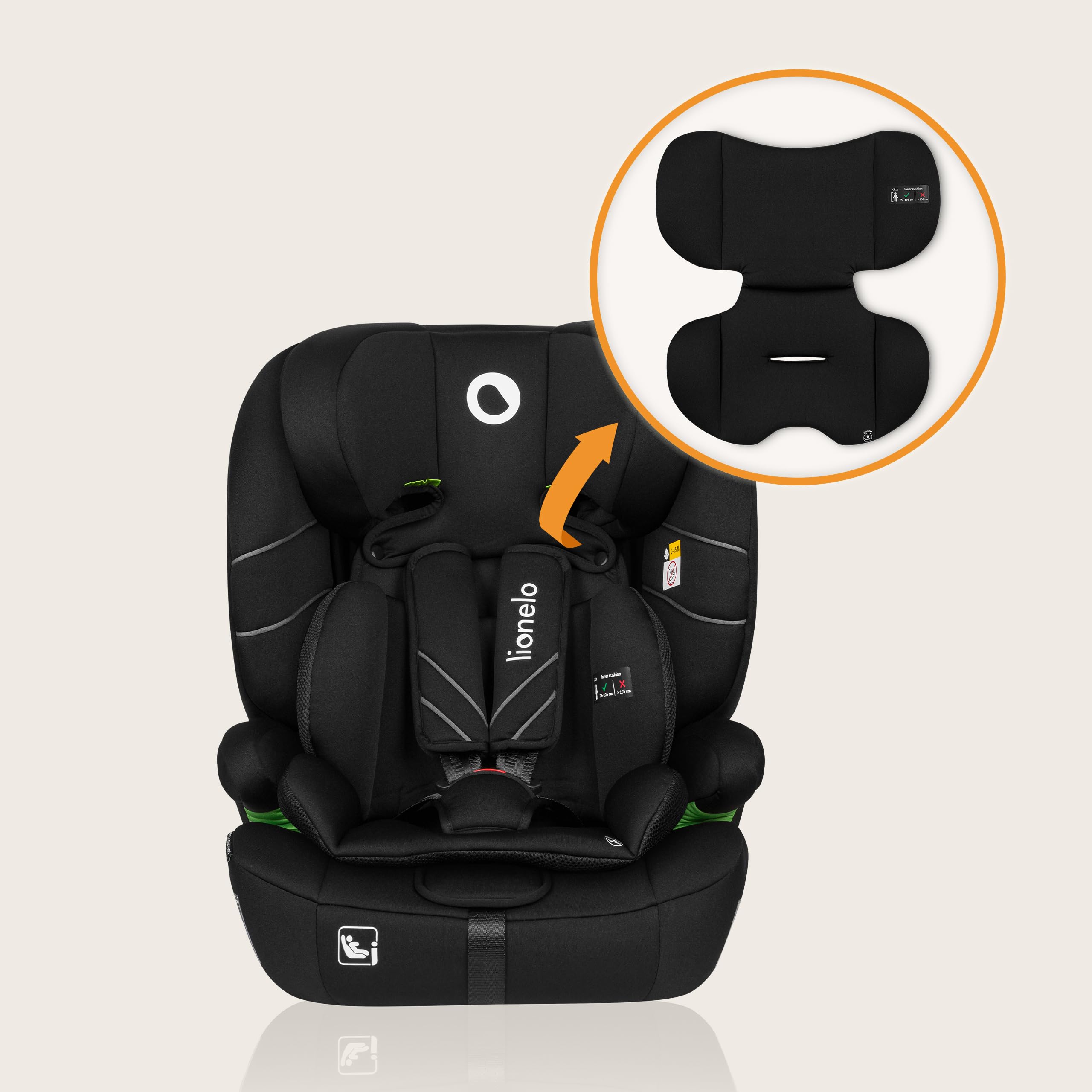 lionelo-levi-one-si-ge-auto-i-size-76-150-cm-noir image 8