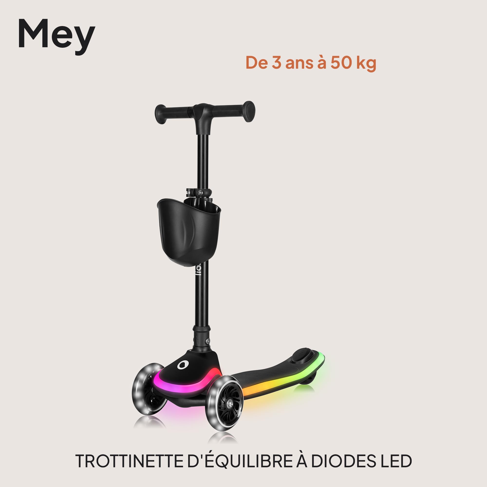 lionelo-mey-trottinette-3-roues-noir-avec-roues-led image 2