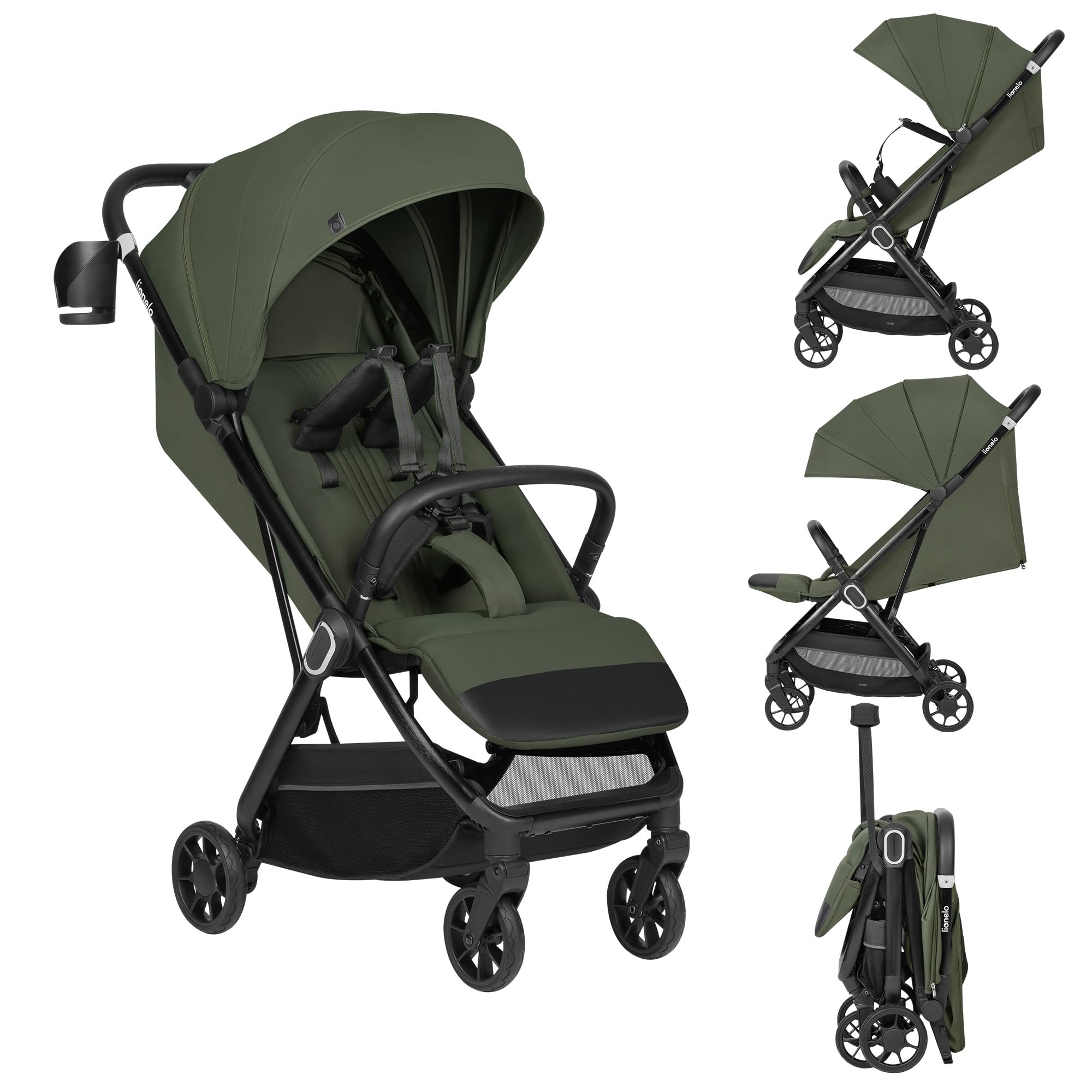 lionelo-bess-poussette-canne-l-g-re-verte-7-5-kg-jusqu-22-kg image 1