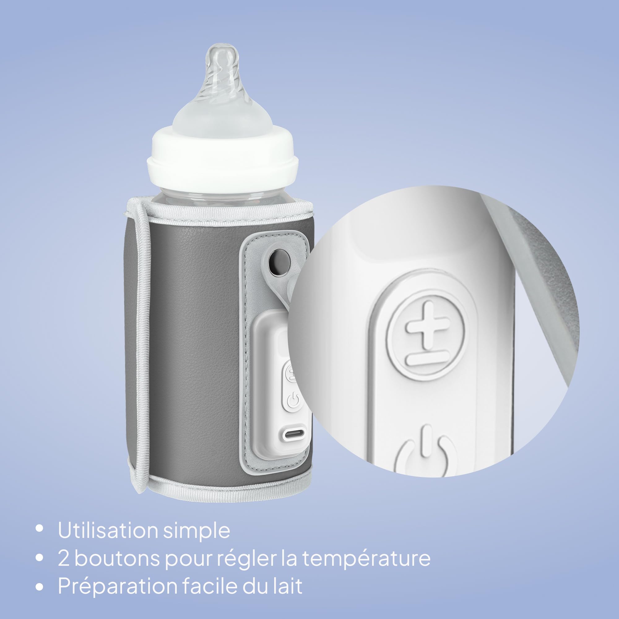 lionelo-thermup-go-chauffe-biberon-portable-gris-usb-c image 2