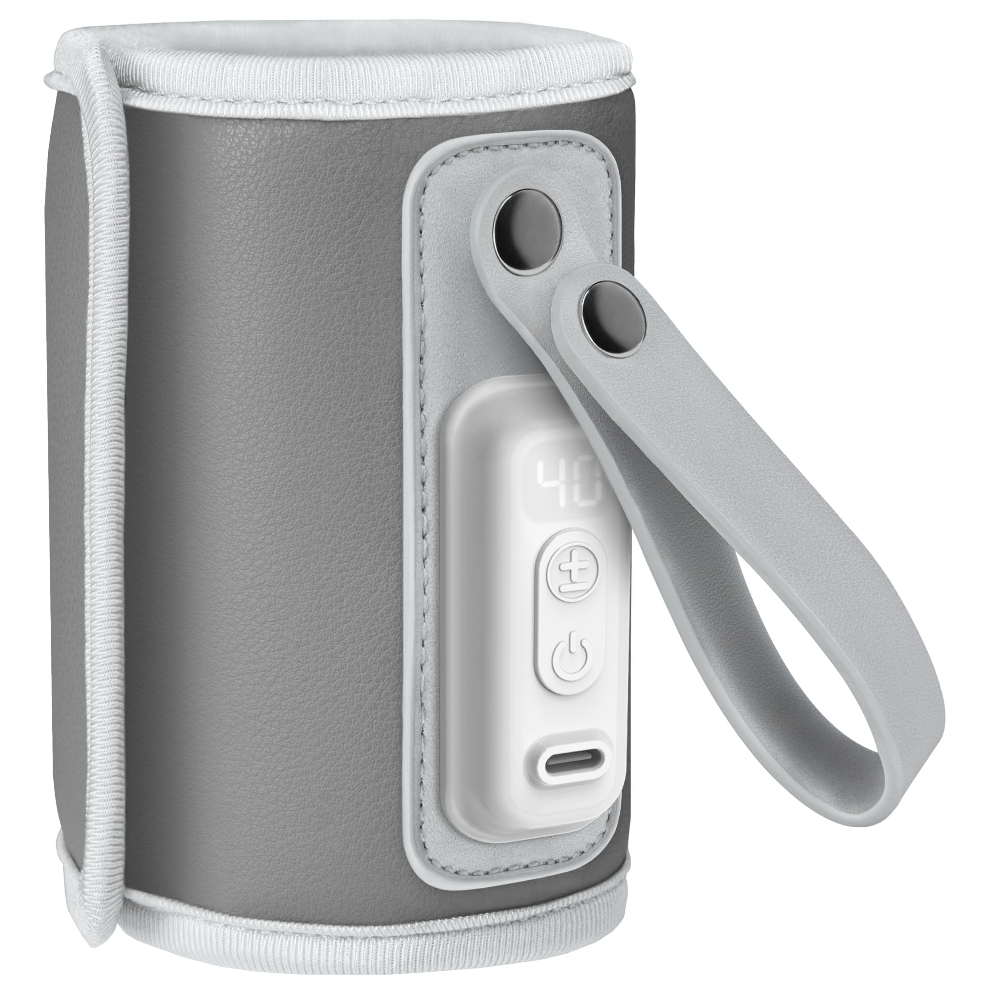 lionelo-thermup-go-chauffe-biberon-portable-gris-usb-c image 1