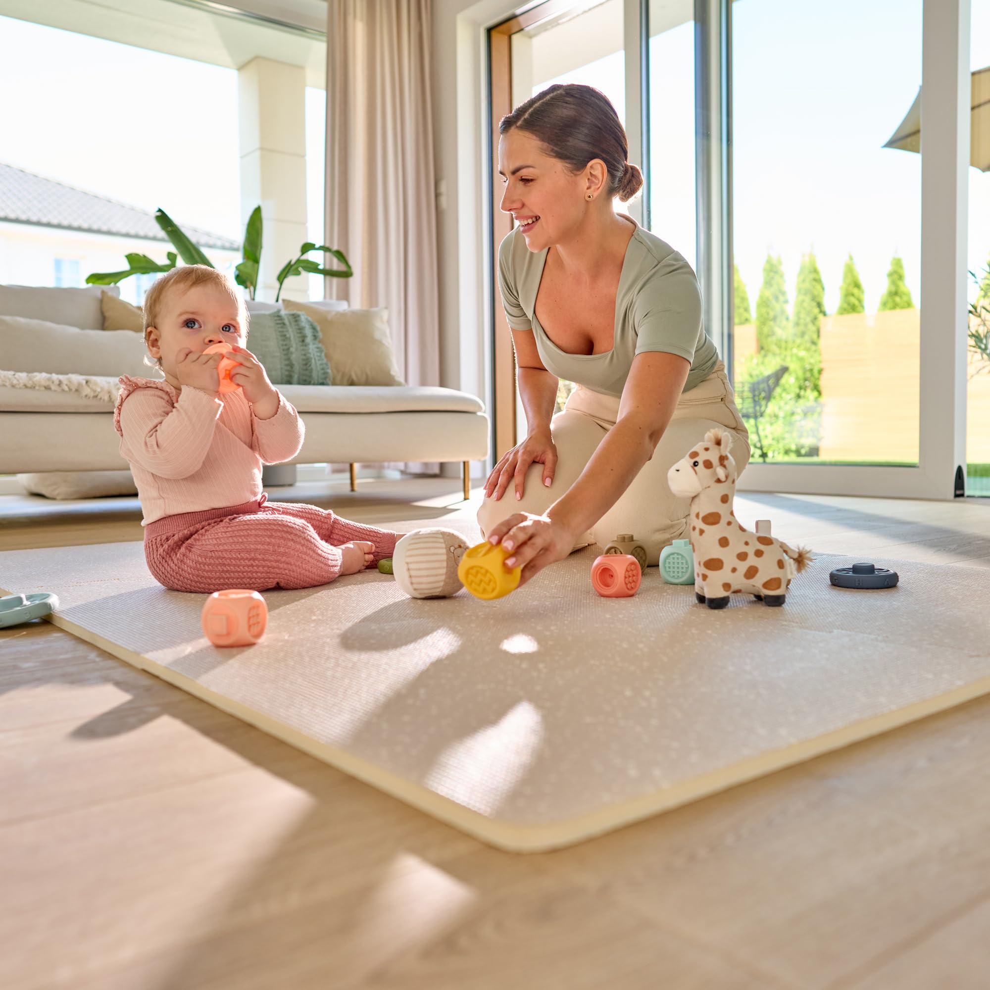lionelo-yoka-tapis-jeu-puzzle-beige-6-pi-ces-173x116-cm-xpe image 2