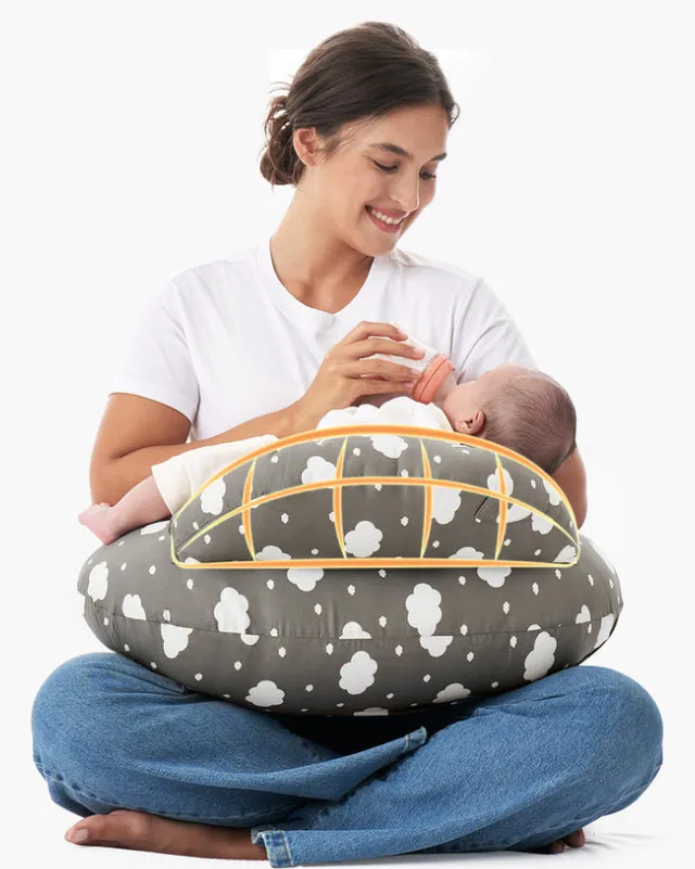 momcozy-m-series-oreiller-allaitement-original-coussin-gris image 1