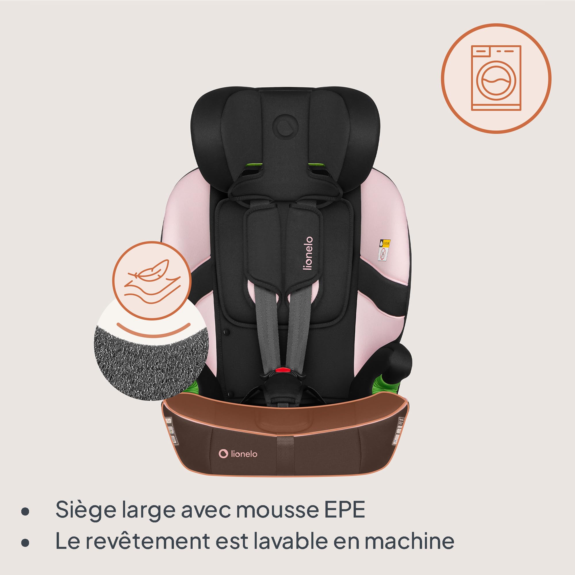 lionelo-billy-i-size-si-ge-auto-rose-76-150-cm-isofix image 7