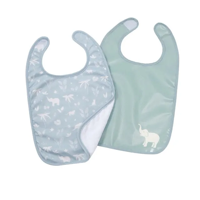 babytolove-bavoirs-lot-2-bavoirs-green-tropic-repas image 1