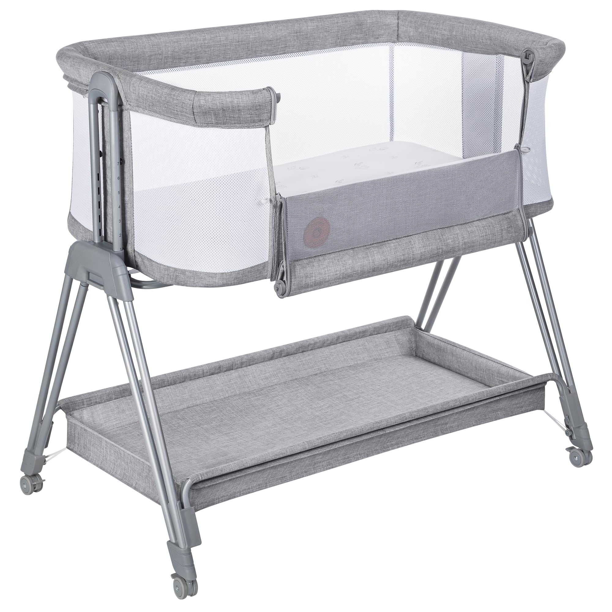 lionelo-luna-lit-cododo-b-b-r-glable-avec-matelas image 1