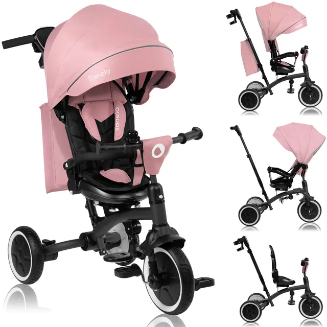 lionelo-tris-plus-tricycle-b-b-volutif-rose-360 image 1