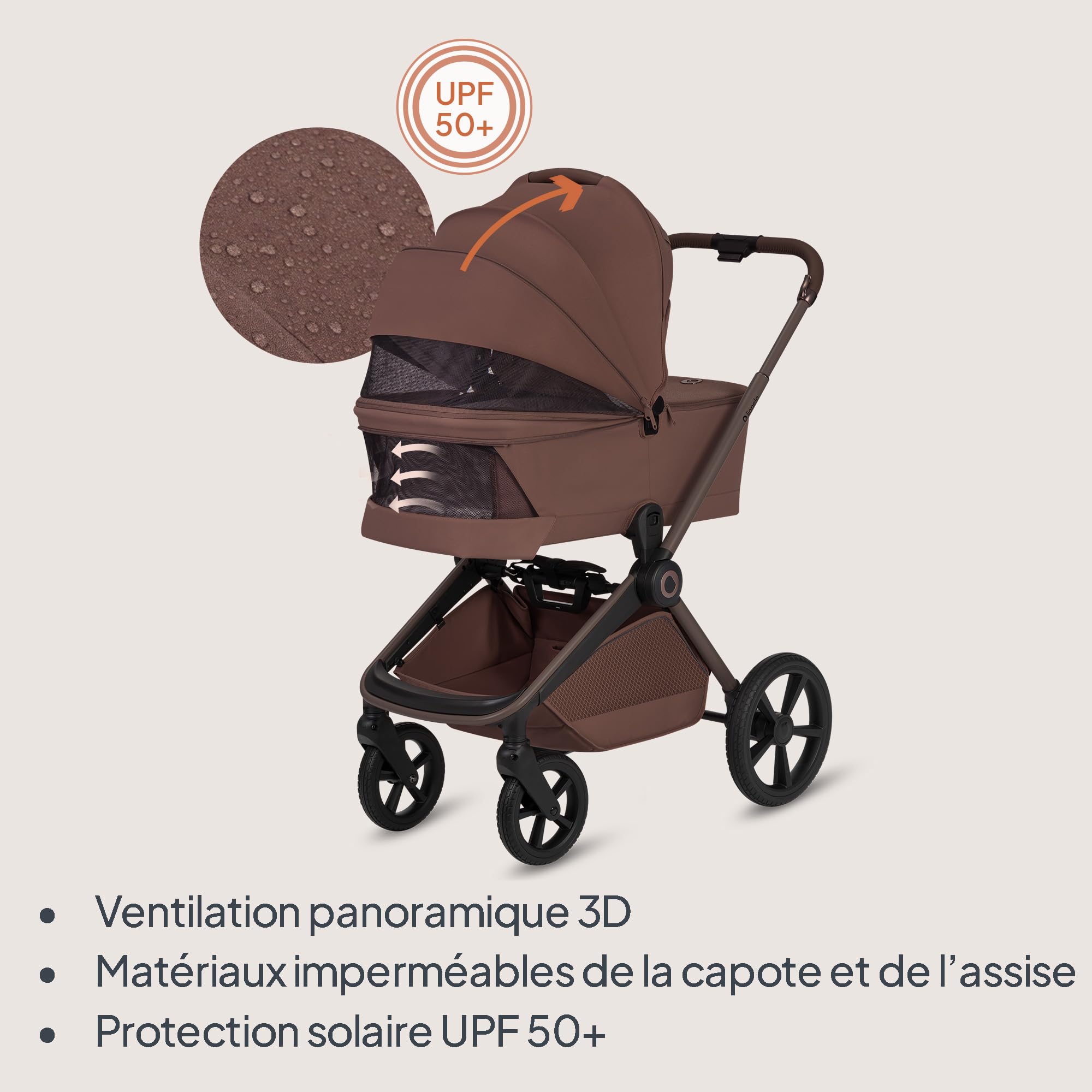 lionelo-freya-poussette-2-en-1-marron-nacelle-pliable image 5