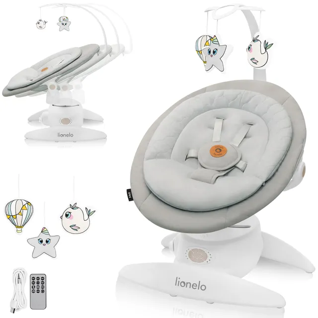 lionelo-mell-transat-b-b-lectrique-beige-360-bluetooth image 1