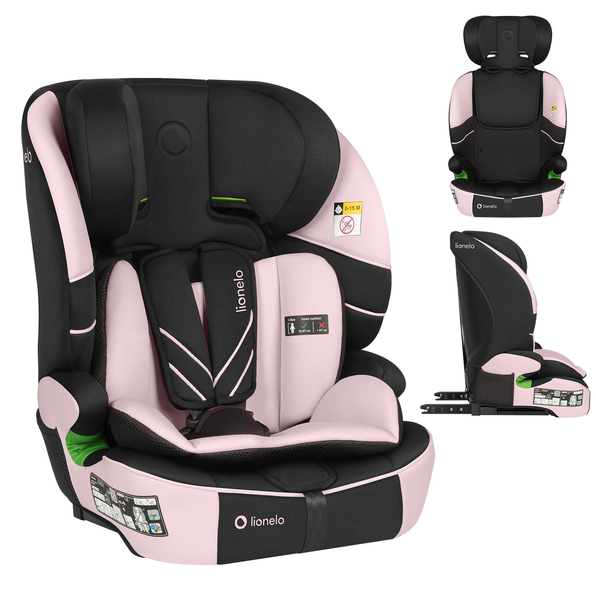 lionelo-levi-fix-i-size-si-ge-auto-rose-76-150-cm-isofix image 1
