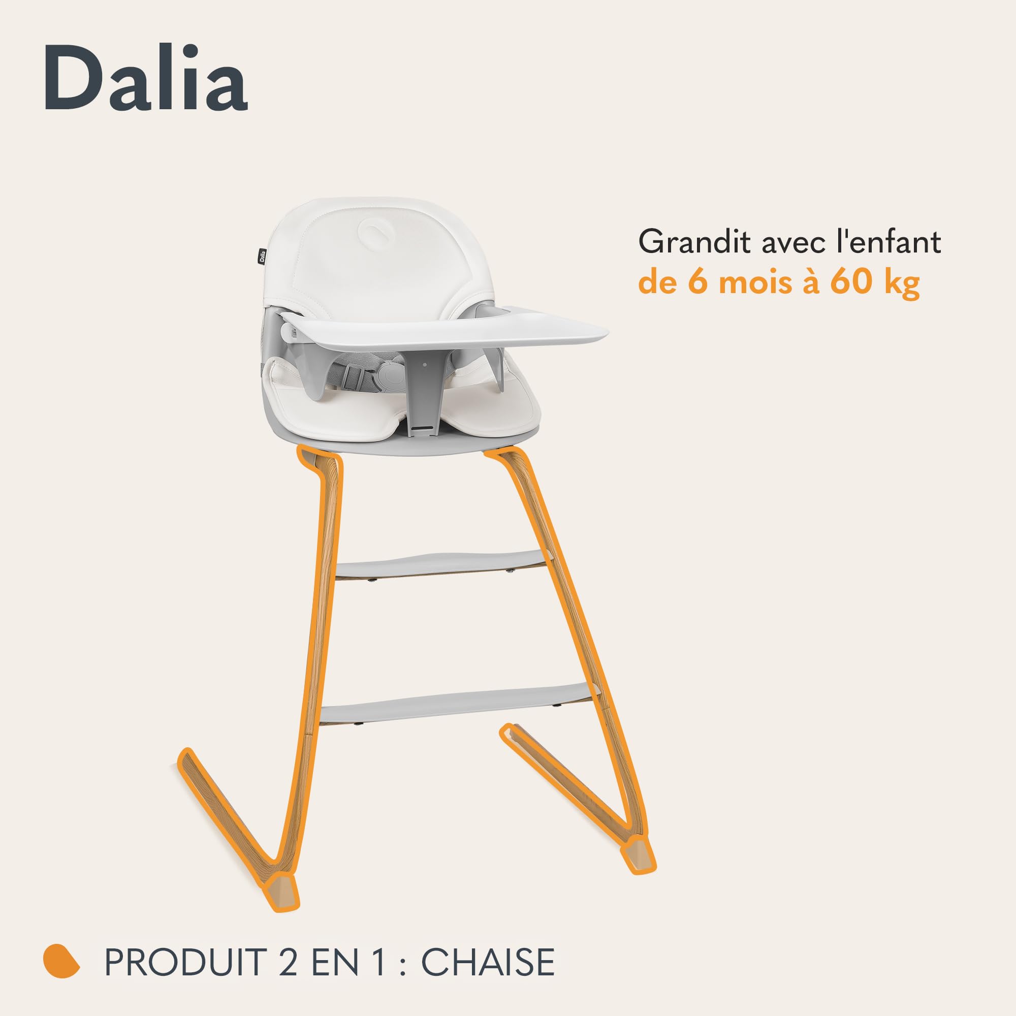 lionelo-dalia-chaise-haute-b-b-2-en-1-natural image 2
