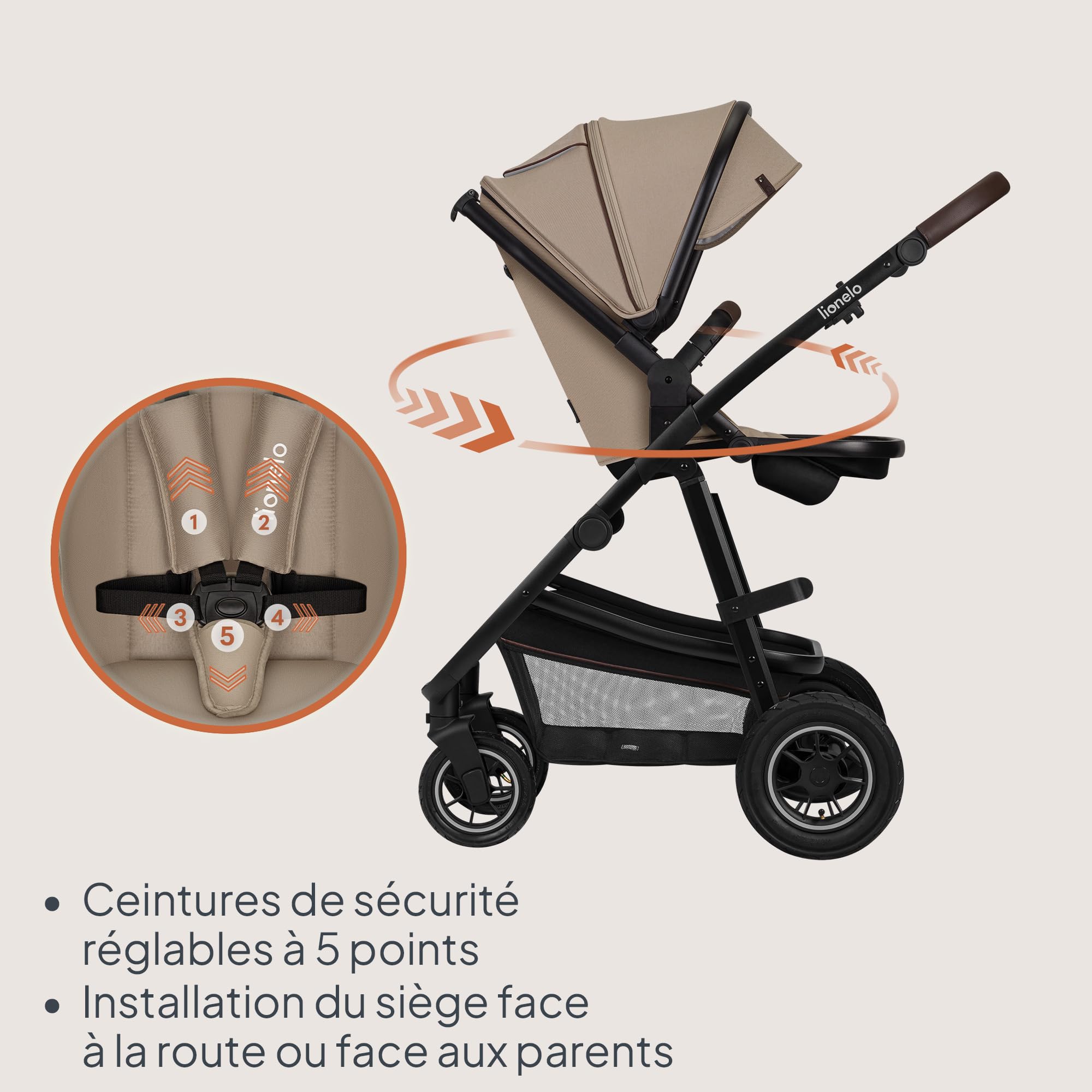 lionelo-amber-poussette-3-en-1-beige-avec-nacelle image 6