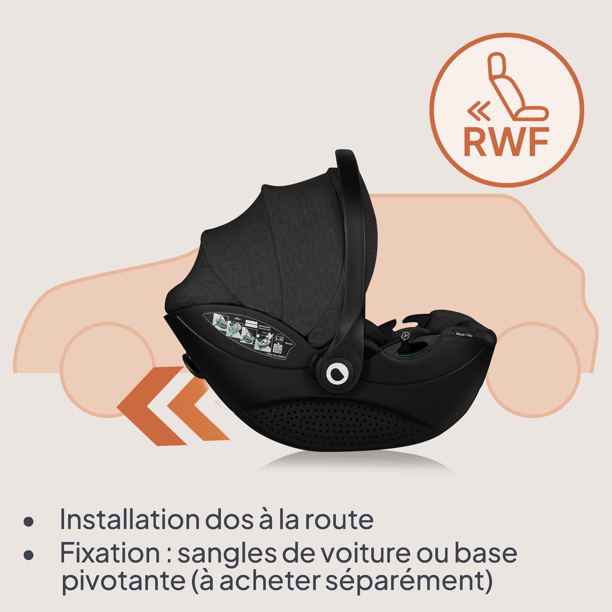lionelo-moxie-i-size-si-ge-auto-black-dos-la-route image 8