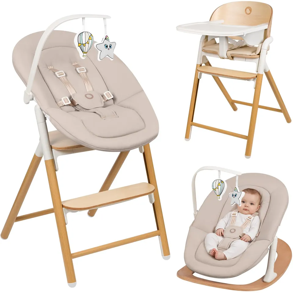 lionelo-celia-set-chaise-haute-b-b-4-en-1-avec-transat image 1