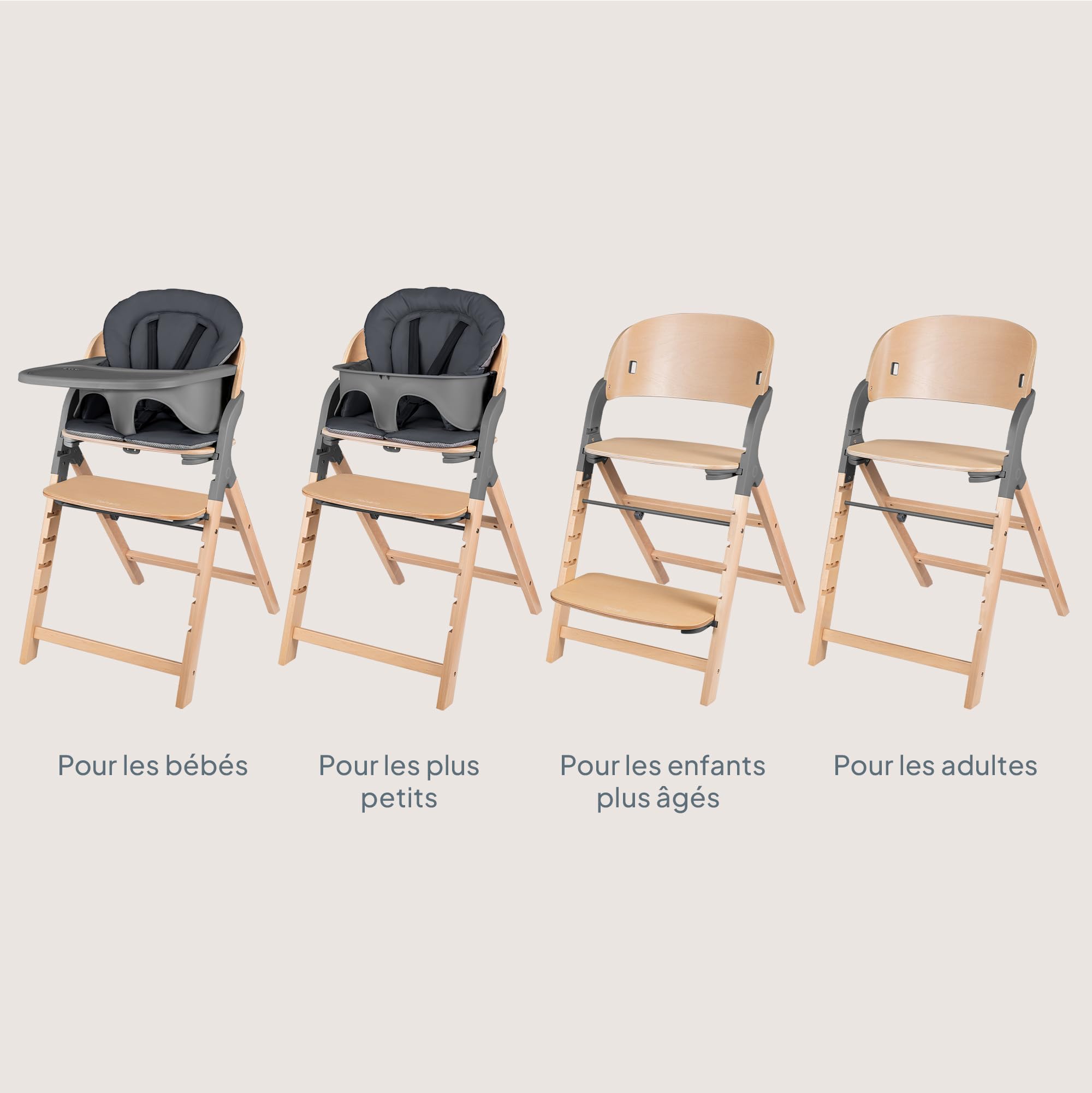 lionelo-megan-chaise-haute-bois-grise-volutive-110-kg image 3