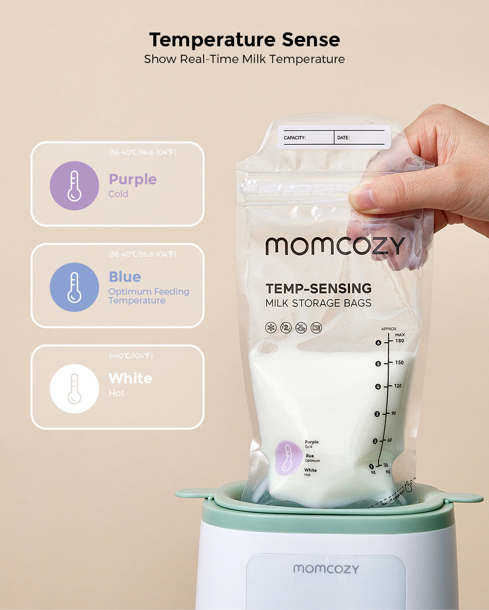 momcozy-m-series-chauffe-biberon-6-en-1-120-sachets-lait image 2