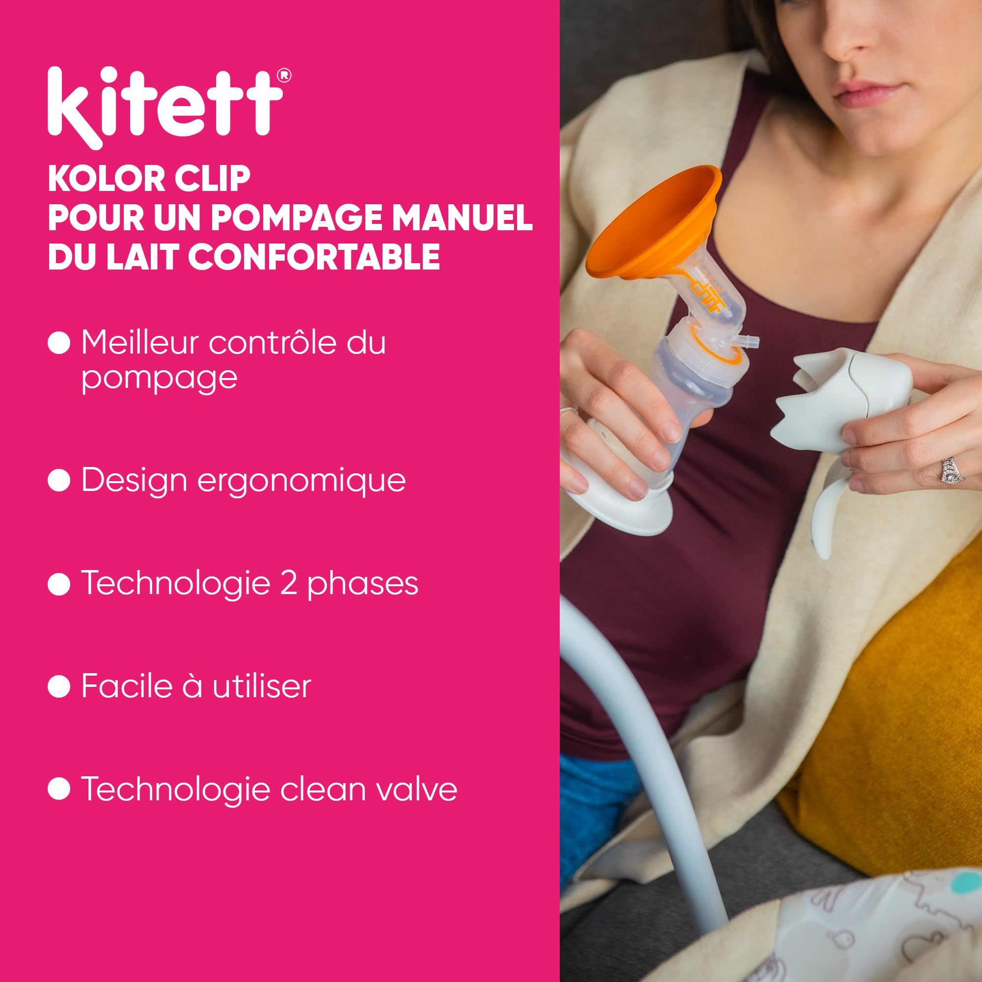 kitett-kolor-clip-poign-e-tire-lait-manuel-ergonomique image 2