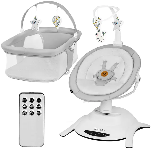 lionelo-bella-set-transat-lectrique-2en1-nacelle-360 image 1