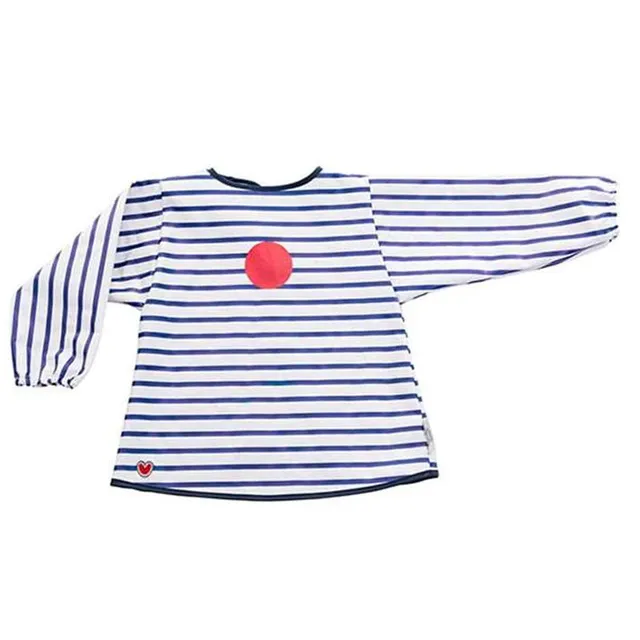 babytolove-blouse-imperm-able-blue-stripes-tablier-b-b-bleu image 1