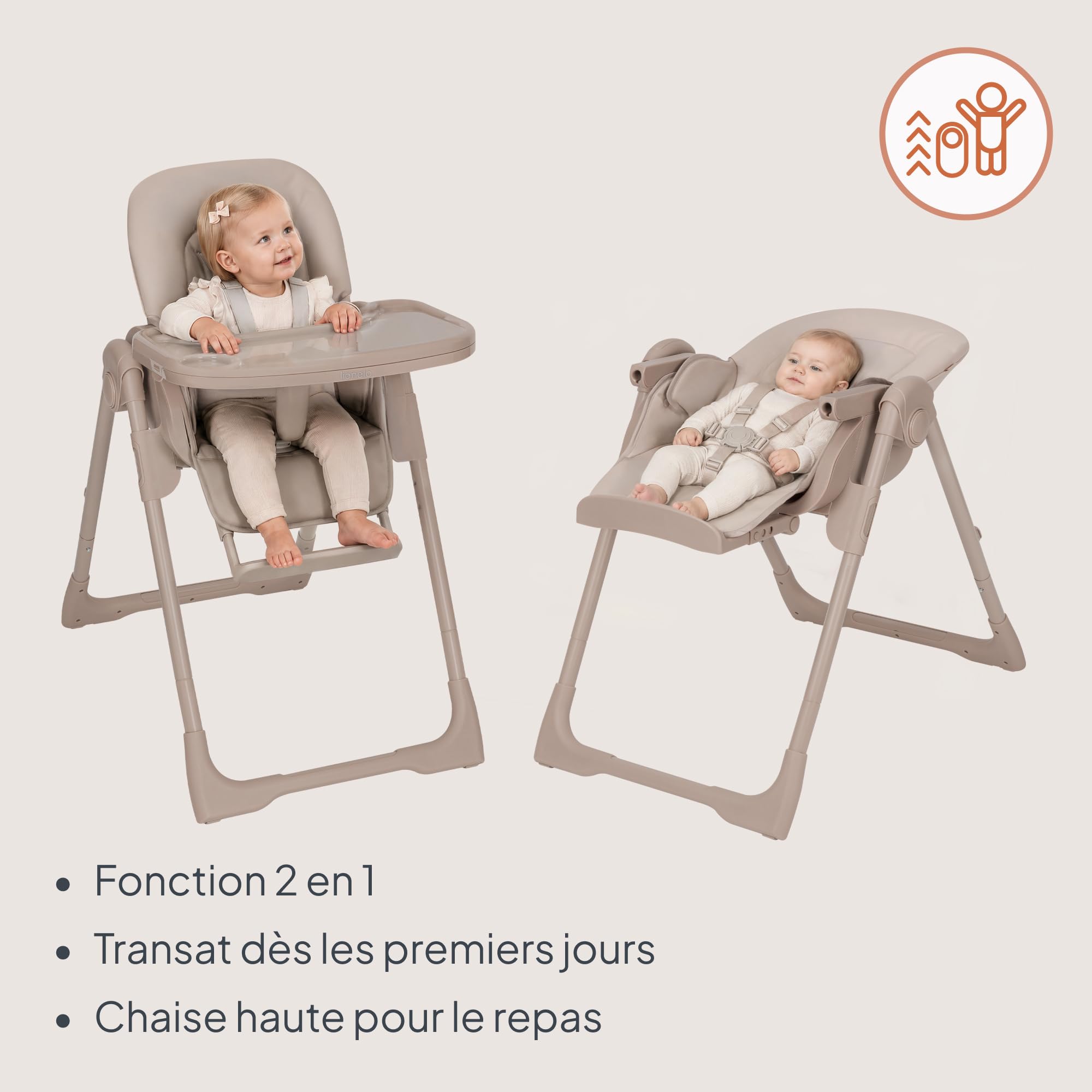 lionelo-linn-plus-chaise-haute-volutive-2-en-1-avec-transat image 2
