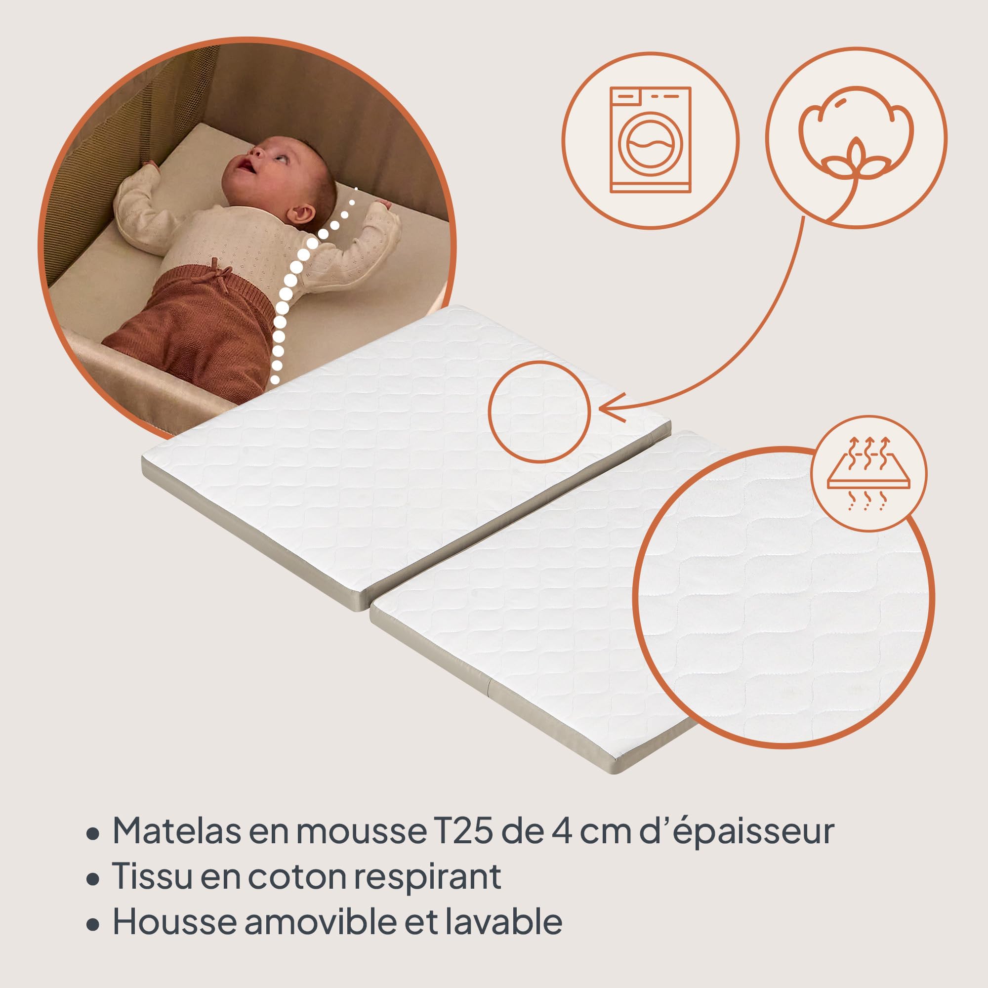 lionelo-alice-lit-de-voyage-3-en-1-beige-15-kg image 3