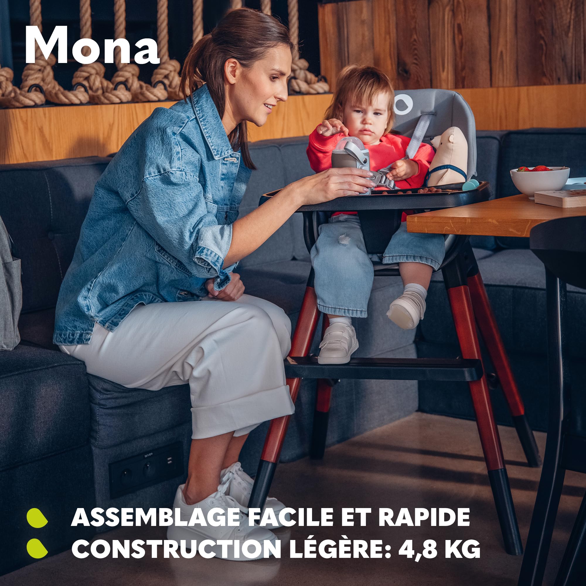 lionelo-mona-chaise-haute-volutive-4-en-1-15-kg image 5