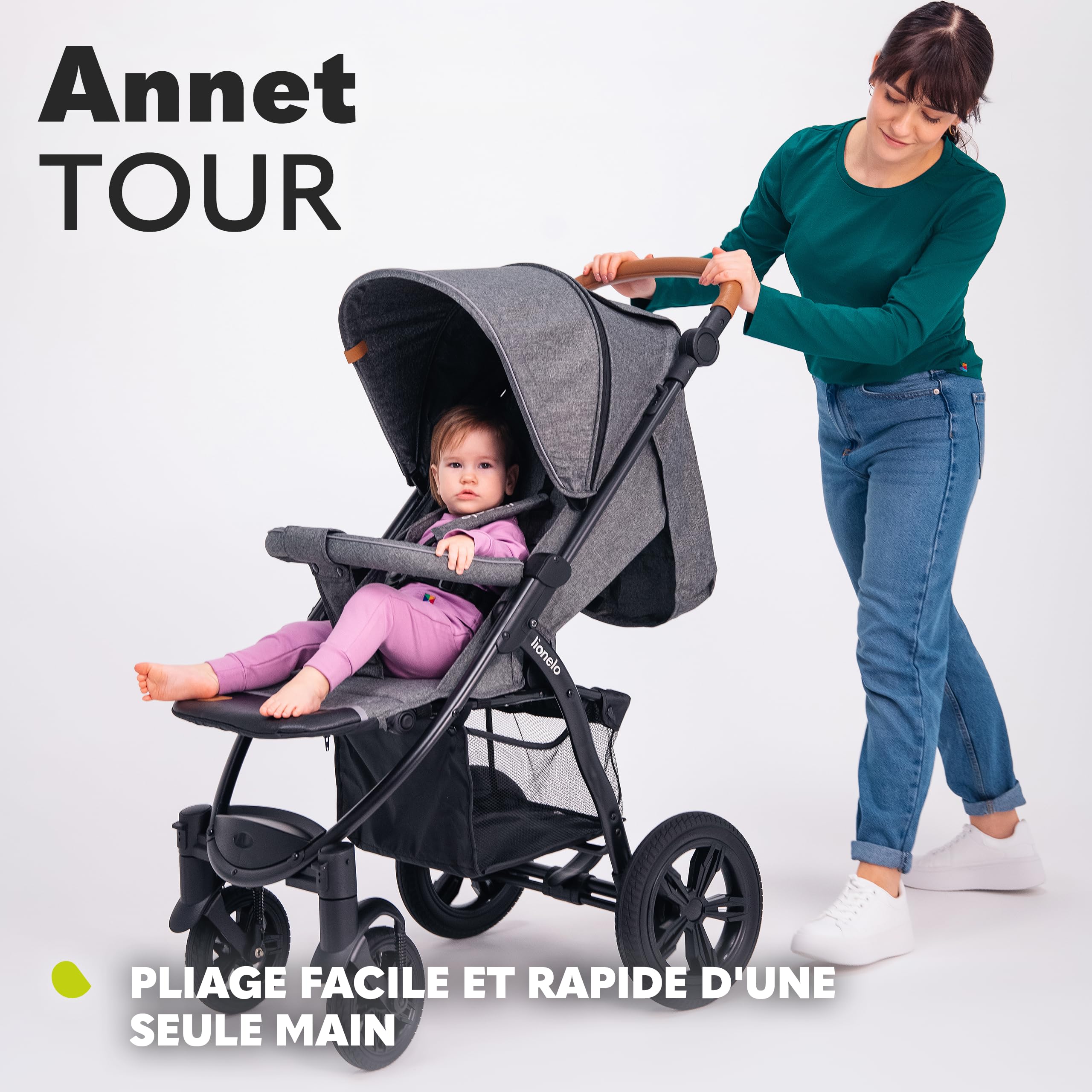 lionelo-annet-tour-poussette-canne-vert-22-kg image 5
