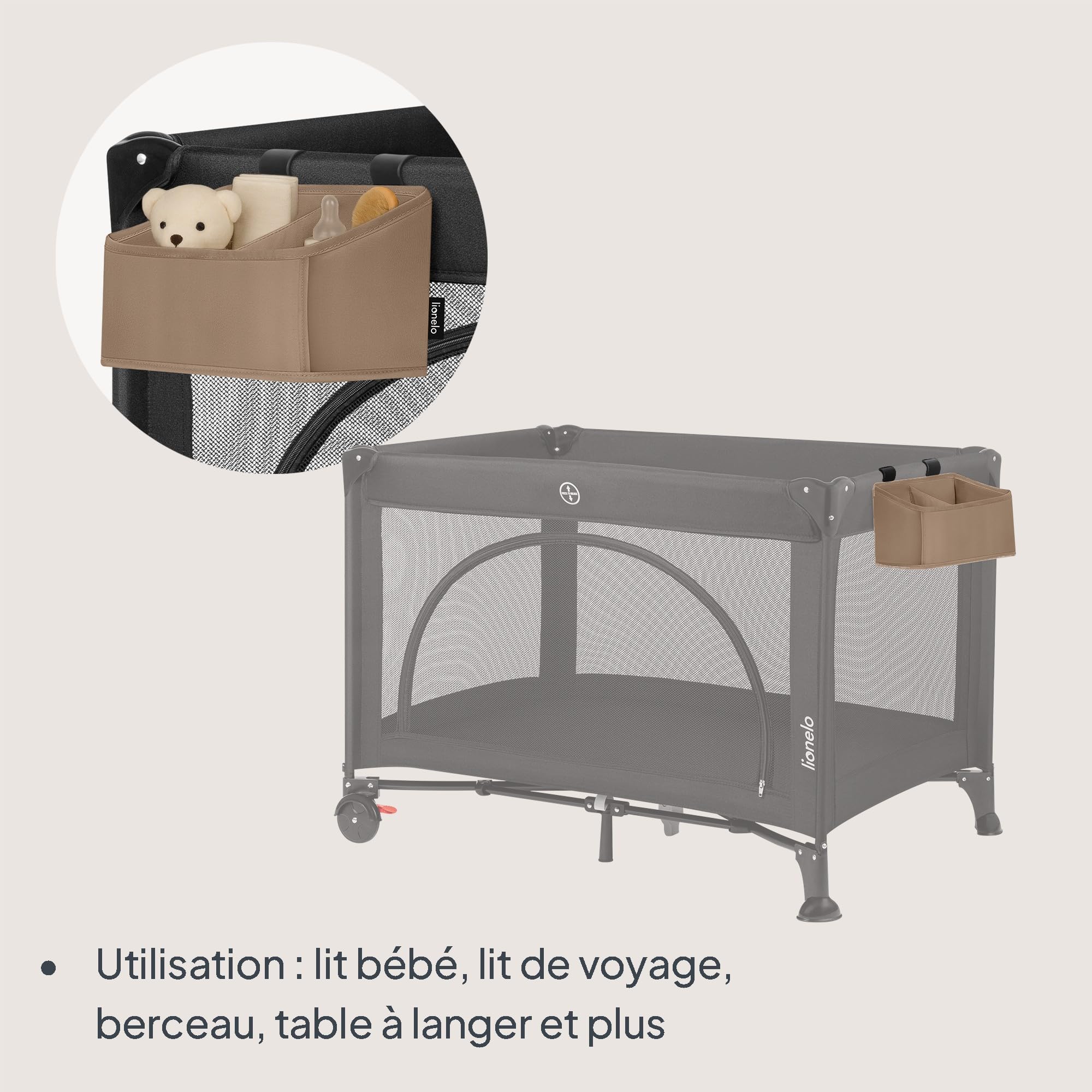 lionelo-sidepocket-organiseur-table-langer-beige-26x12x15-cm image 3