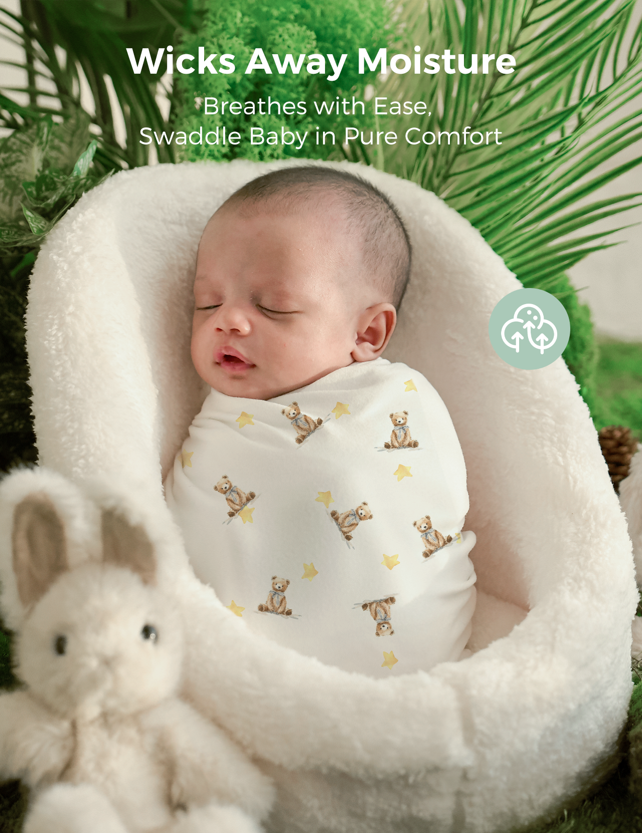 momcozy-m-series-couverture-b-b-lapin-lot-de-2-douce image 2