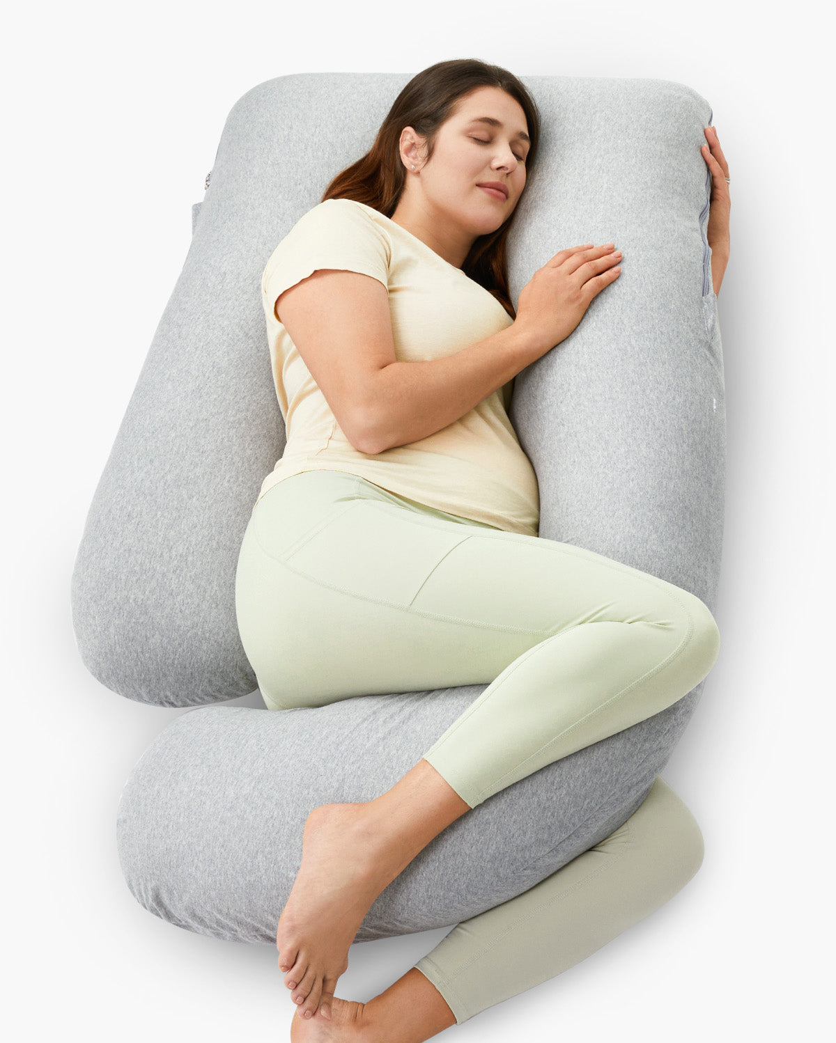 momcozy-m-series-huggable-coussin-grossesse-coton-en-u-rose image 1