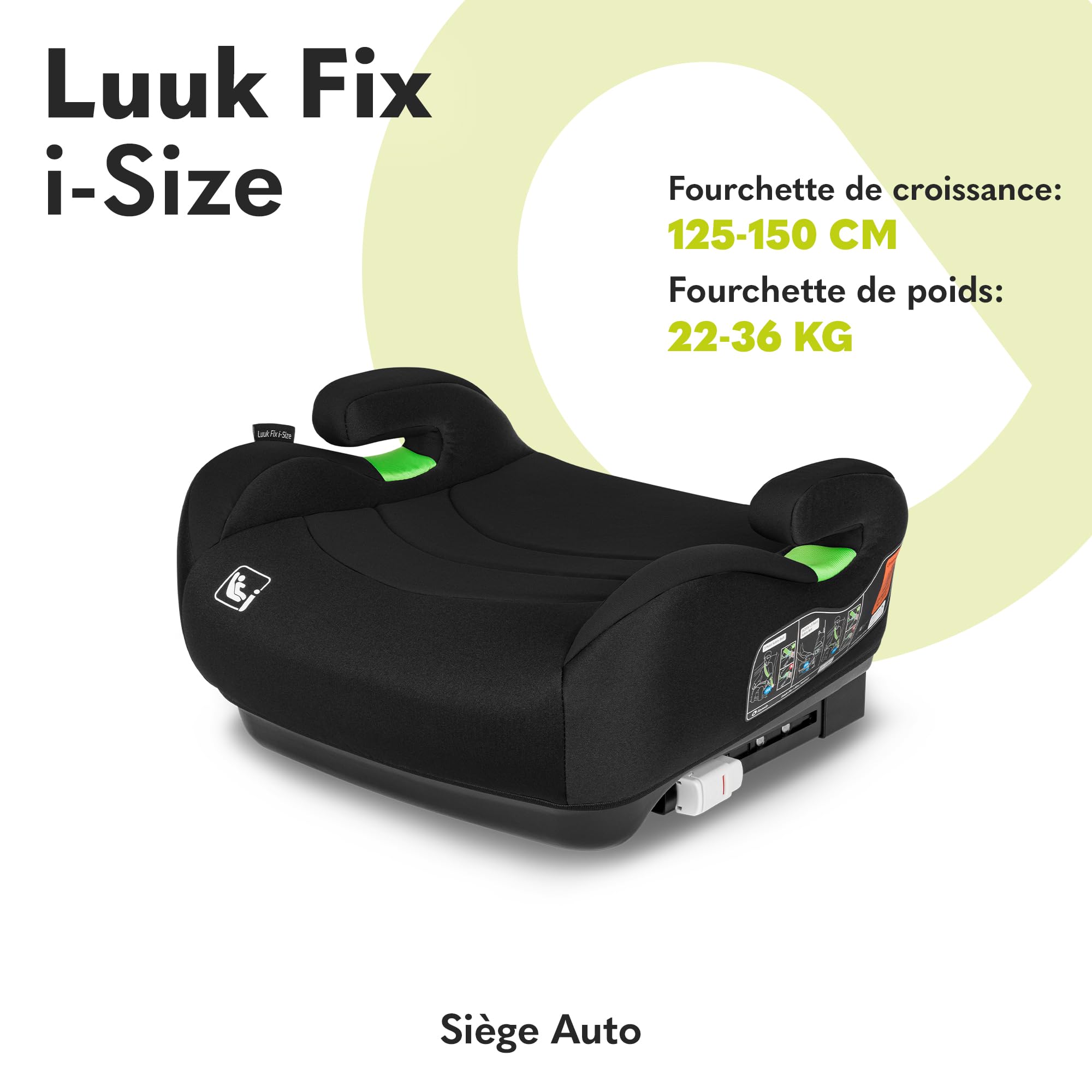 lionelo-luuk-fix-i-size-rehausseur-auto-isofix-noir-22-36-kg image 2