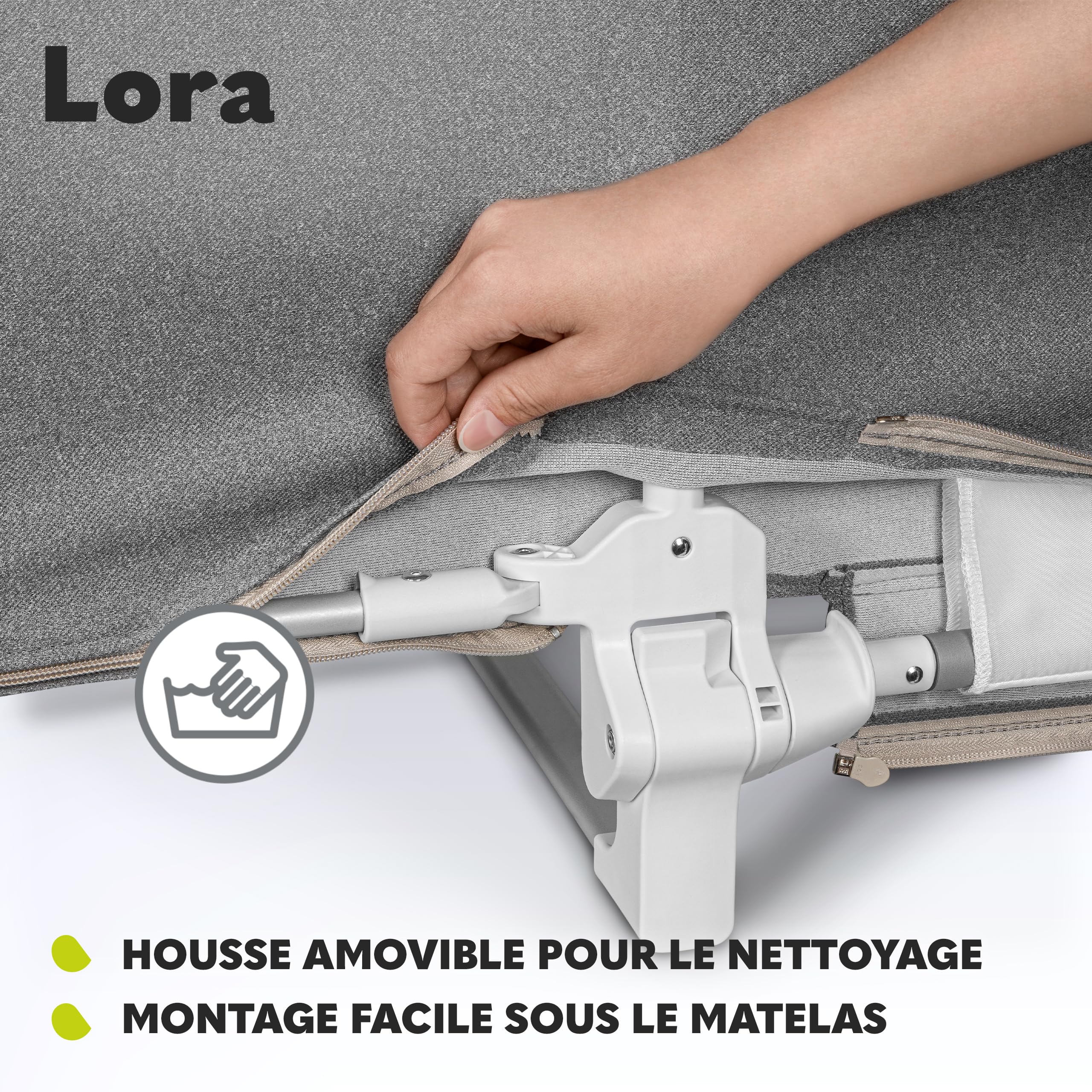 lionelo-lora-barri-re-de-lit-b-b-pliable-gris-105-cm image 8