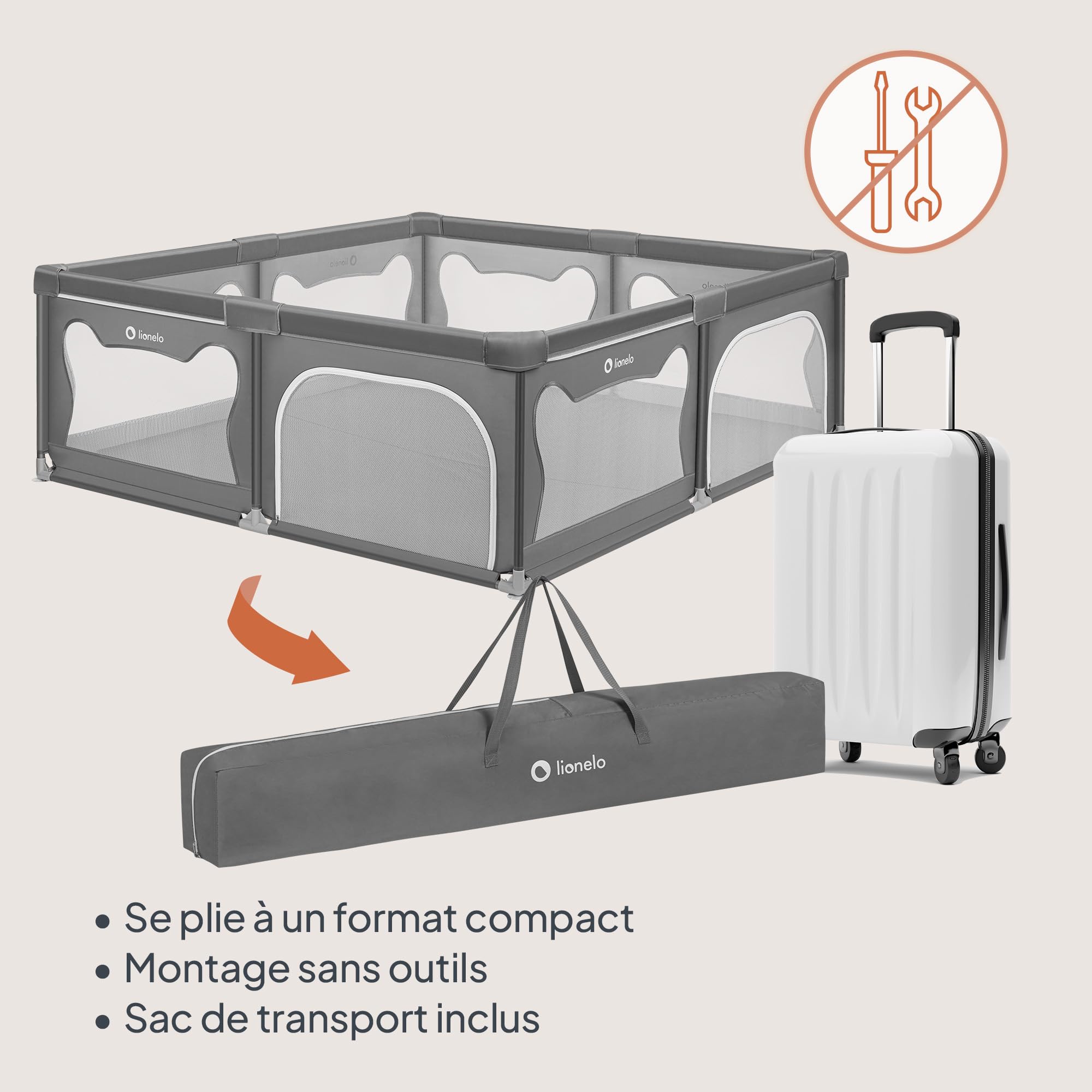 lionelo-willow-xl-parc-b-b-gris-187x207-cm-pliable image 6