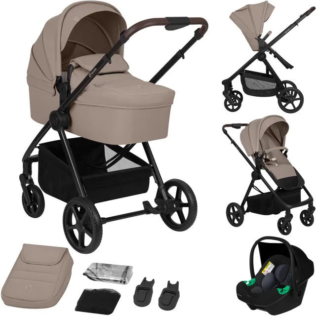 lionelo-greet-poussette-3-en-1-beige-nacelle-si-ge-auto image 1