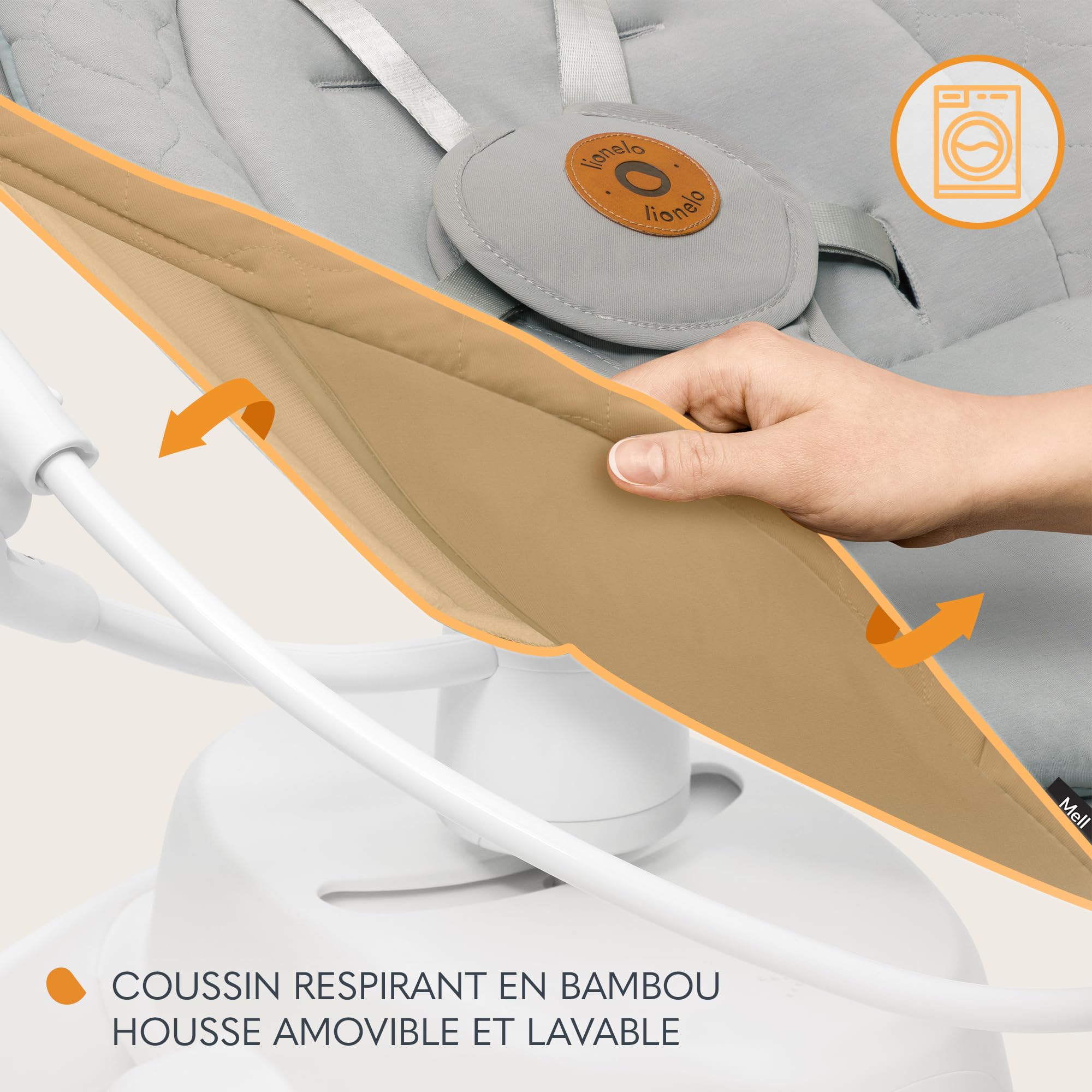 lionelo-mell-transat-b-b-lectrique-beige-360-bluetooth image 8