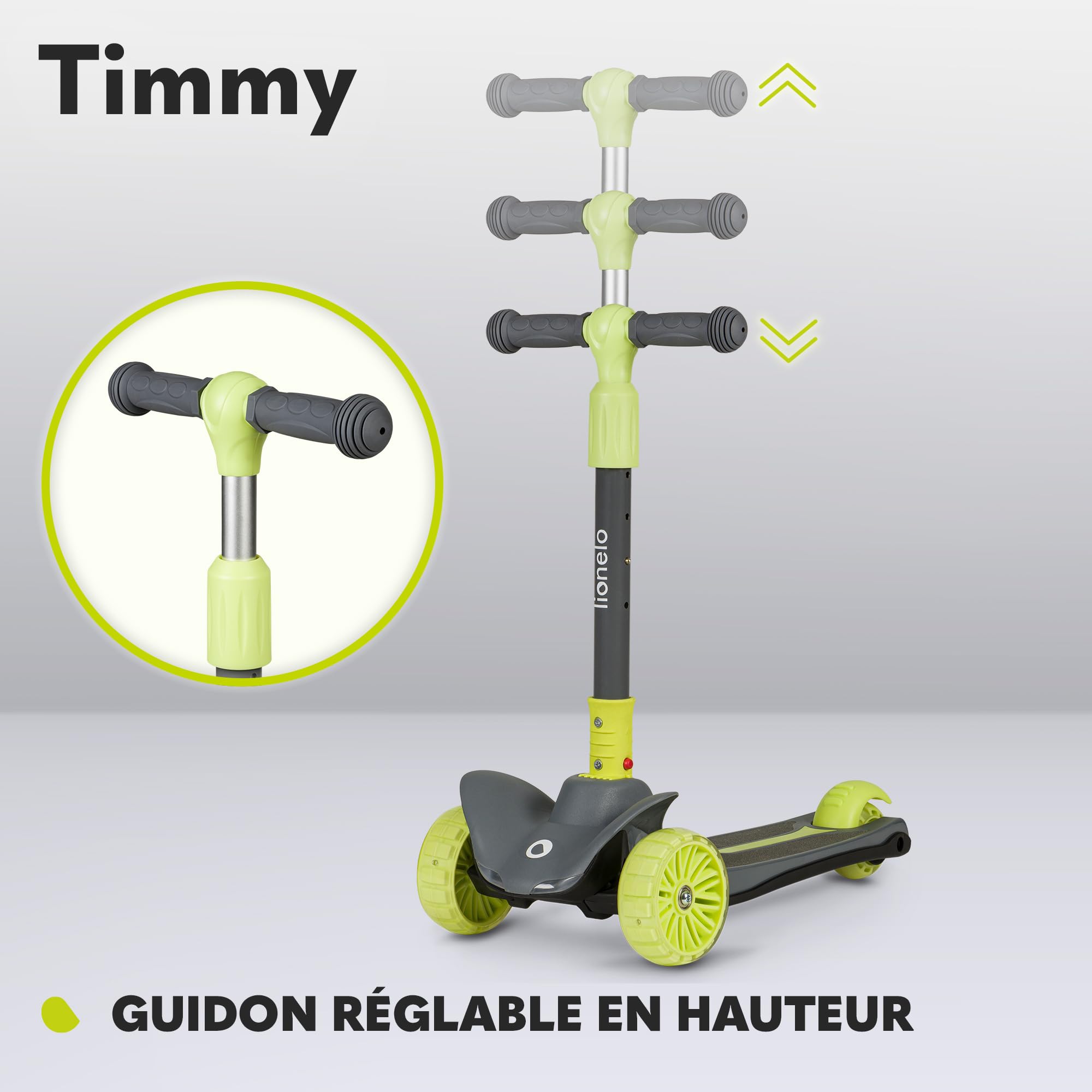 lionelo-timmy-trottinette-3-roues-lime-roues-led image 5