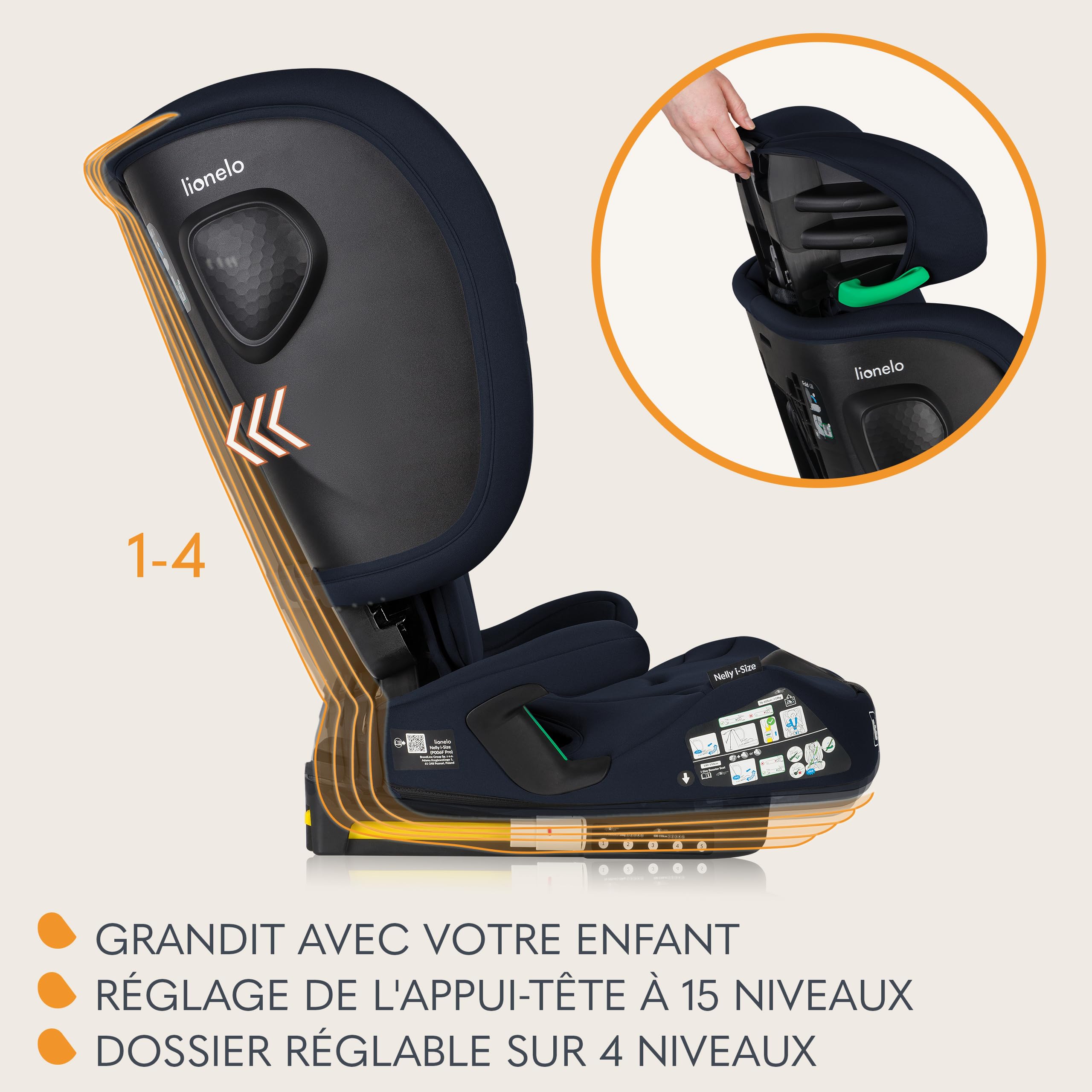 lionelo-nelly-i-size-si-ge-auto-pliable-bleu-76-150-cm image 5
