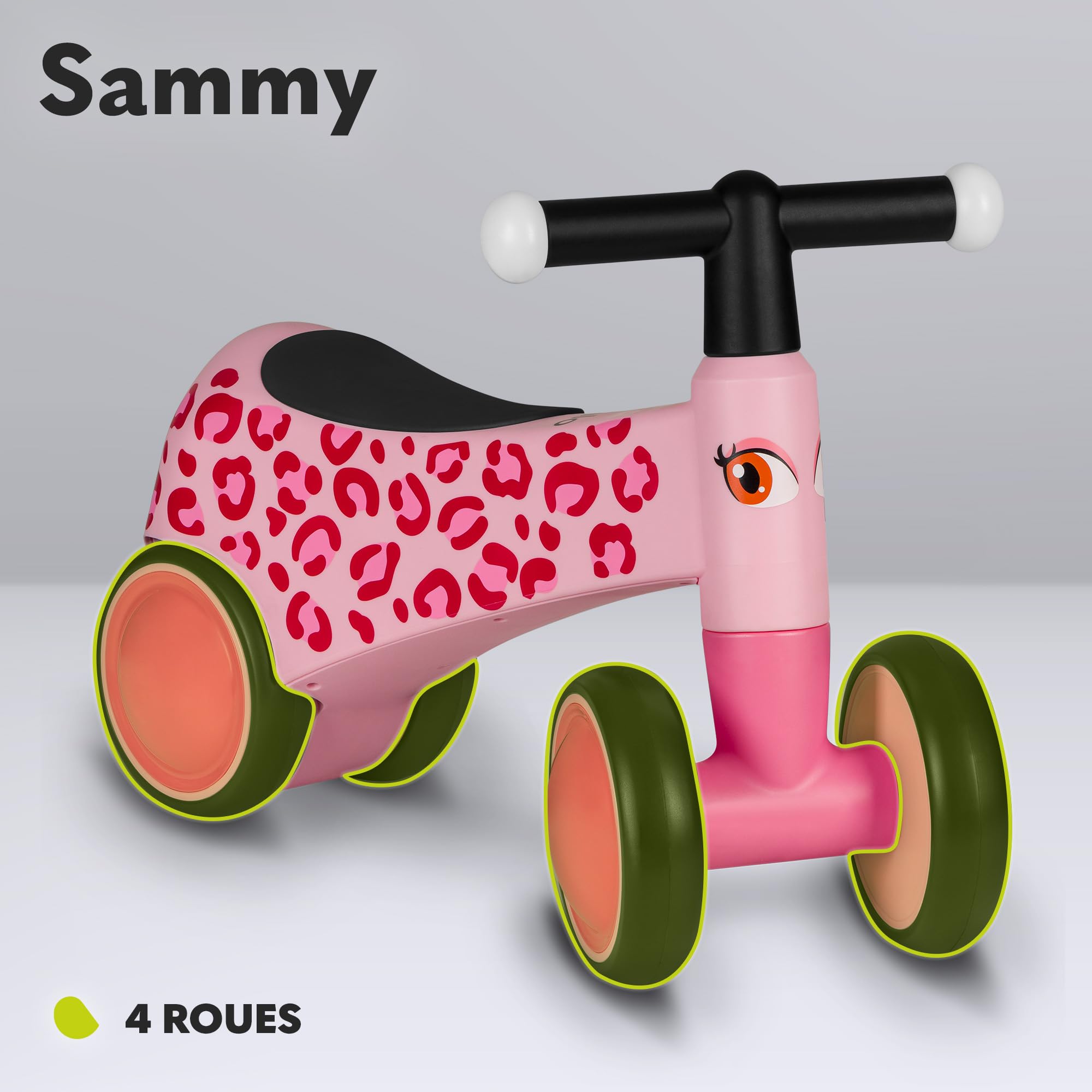 lionelo-sammy-draisienne-b-b-4-roues-rose-led image 3
