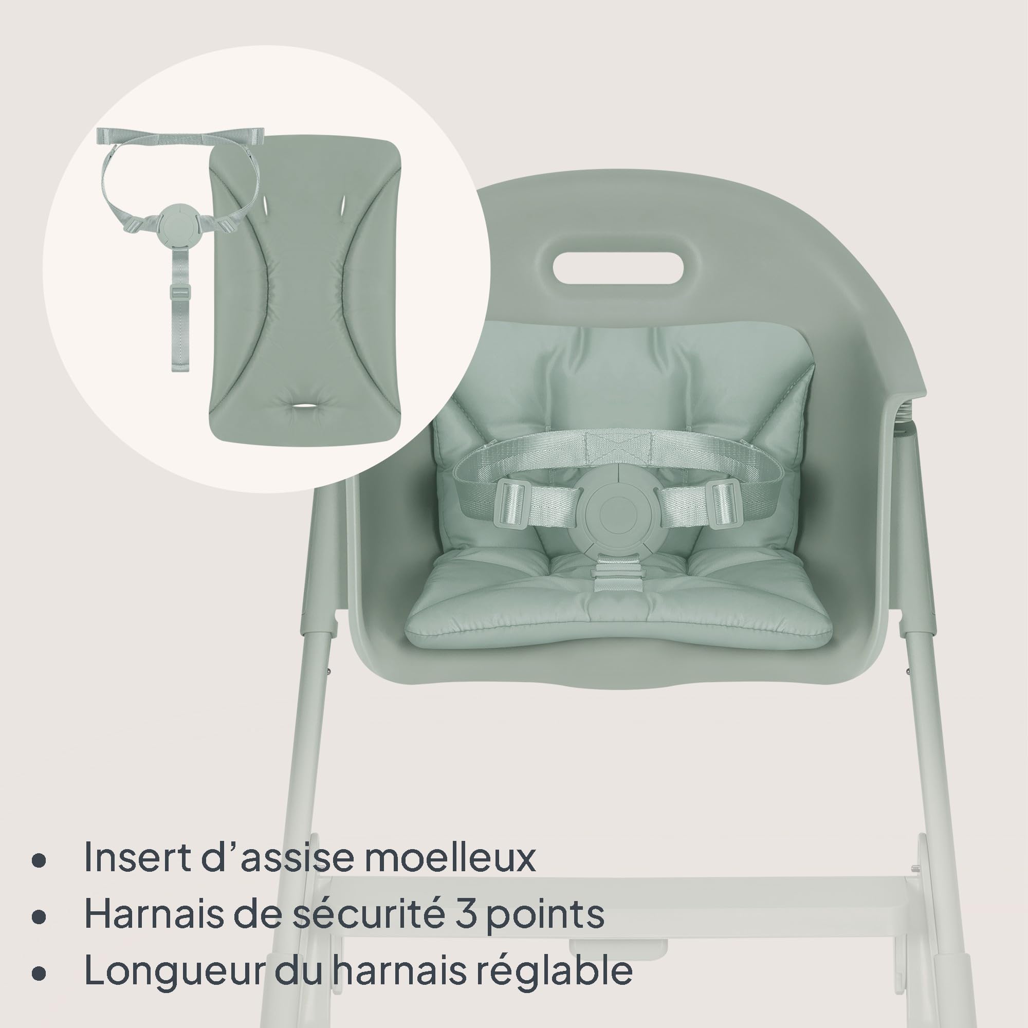 lionelo-beny-chaise-haute-green-6-36-mois-15-kg image 7