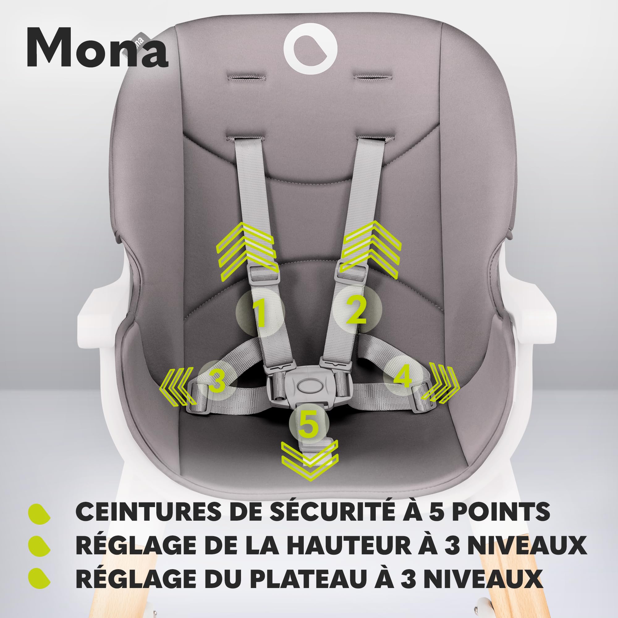 lionelo-mona-chaise-haute-volutive-4-en-1-15-kg image 3