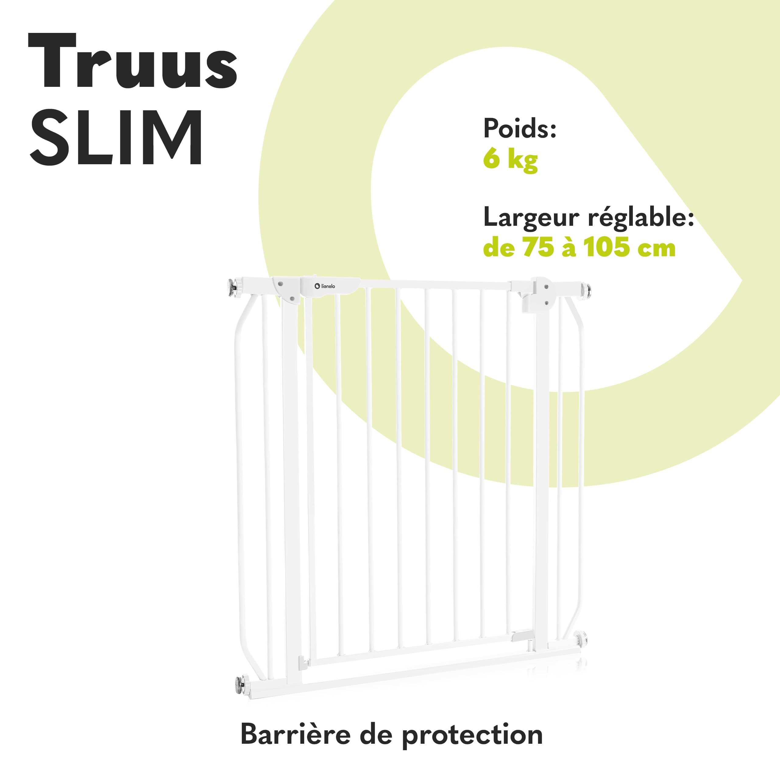 lionelo-truus-slim-barri-re-b-b-blanc-75-105-cm-sans-per-age image 2