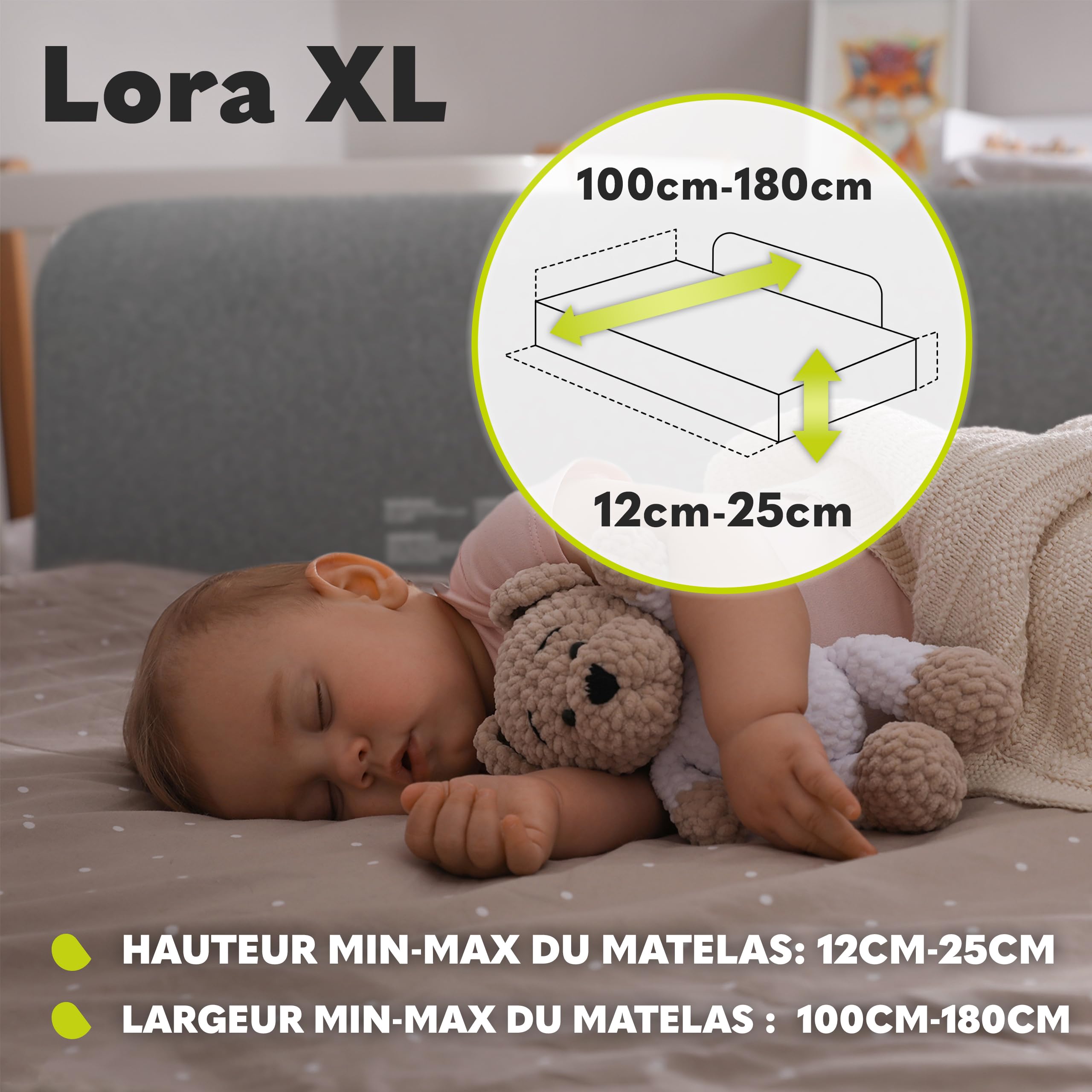 lionelo-lora-xl-barri-re-de-lit-150-cm-beige image 5