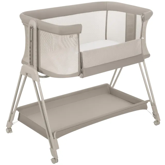 lionelo-luna-lit-cododo-beige-avec-matelas-r-glable image 1