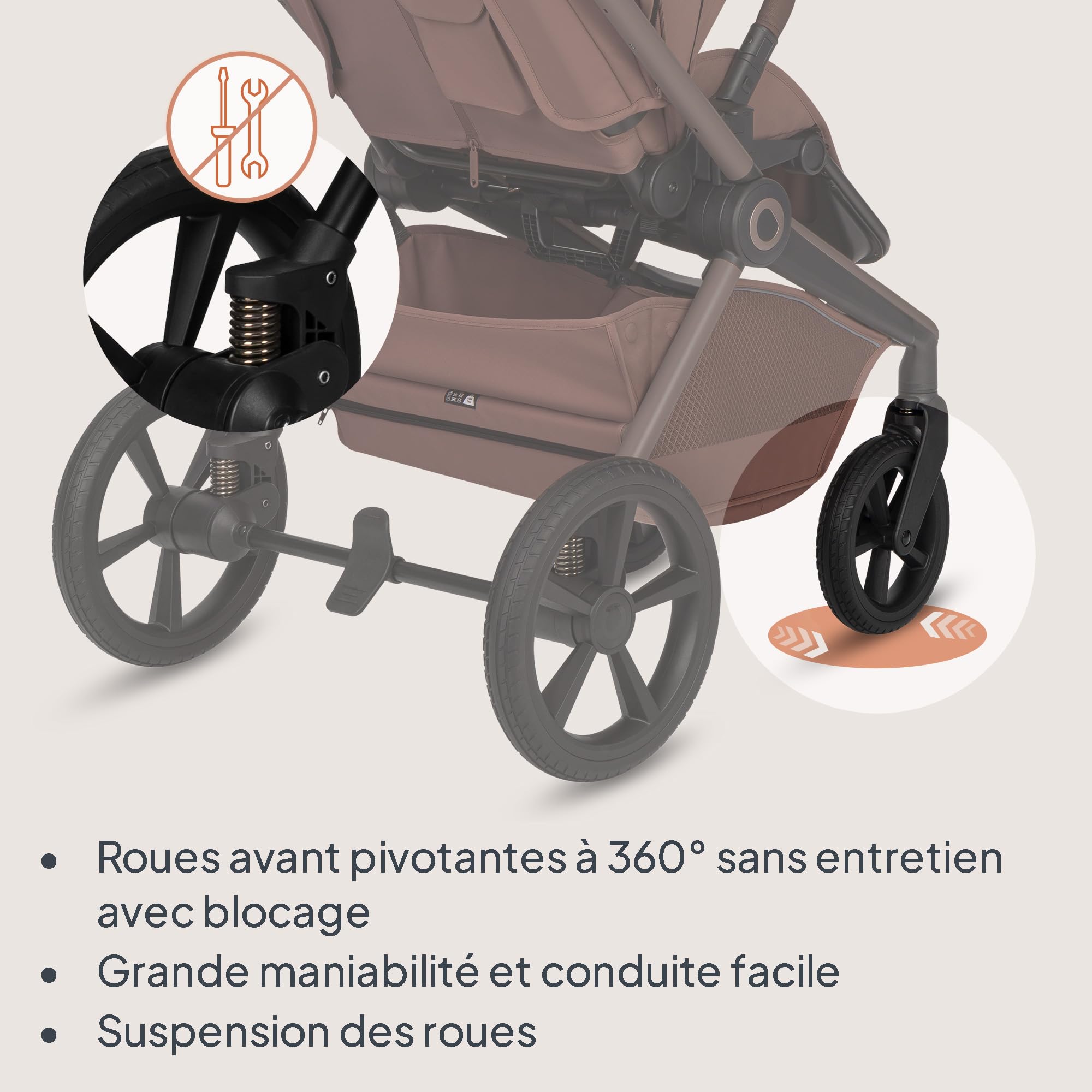lionelo-freya-poussette-2-en-1-marron-nacelle-pliable image 6