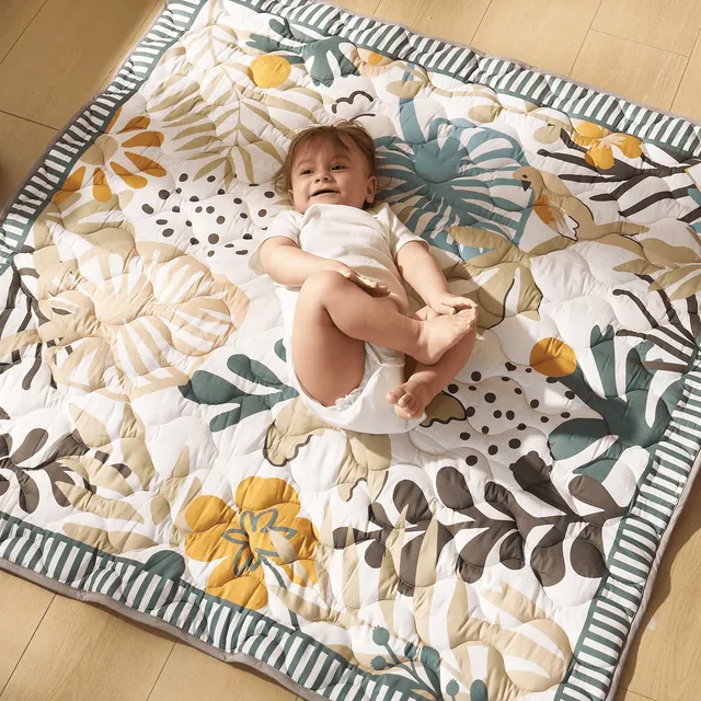 momcozy-m-series-tapis-de-jeu-b-b-coton-bio-vert-for-t image 1