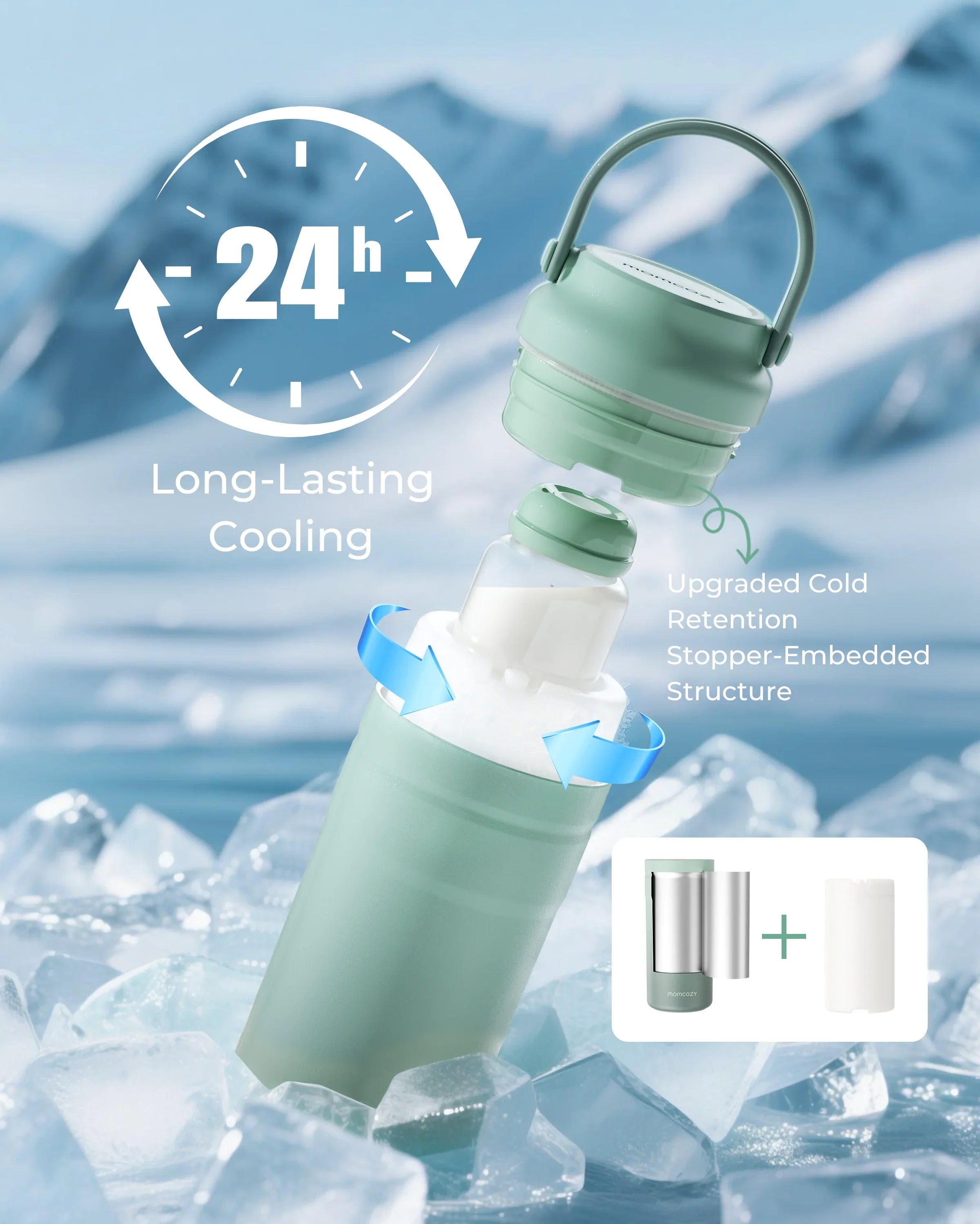 momcozy-glaci-re-lait-maternel-portable-355-ml-vert image 3