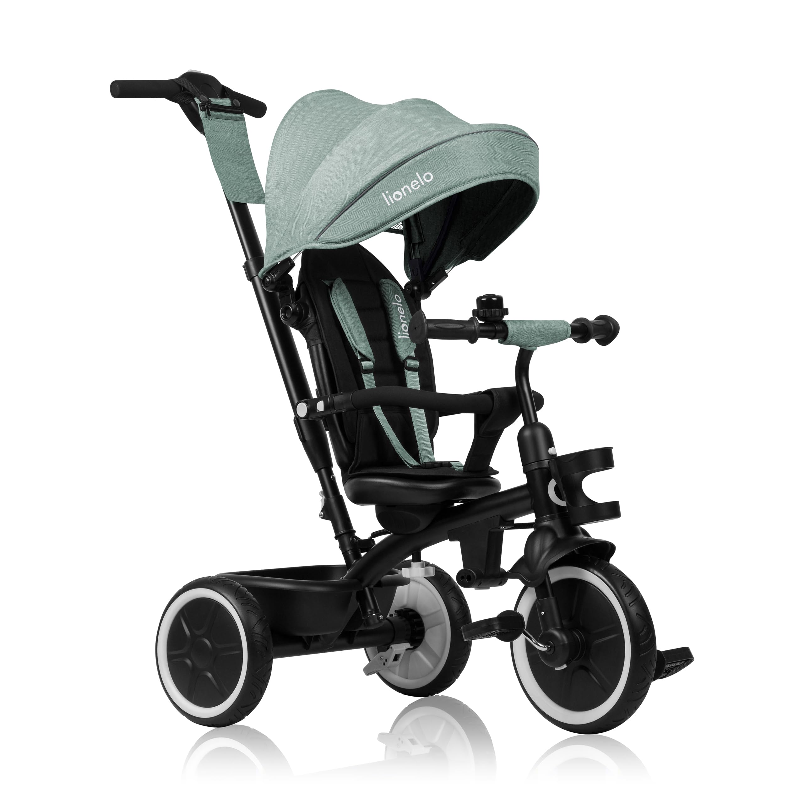 lionelo-berry-tricycle-volutif-2-en-1-vert-poussette-9-mois-5-ans image 1